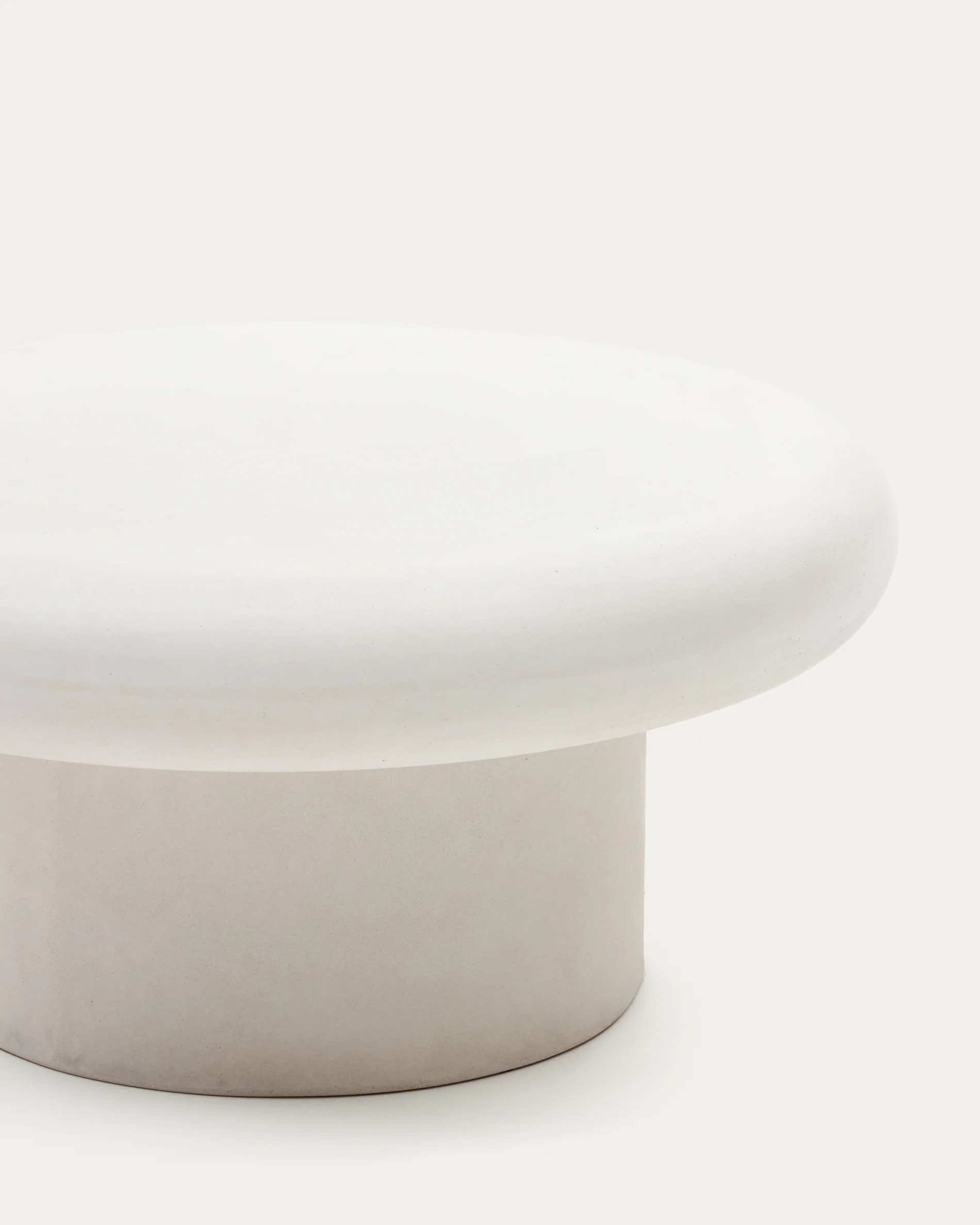 Addaia Round White Cement Coffee Table Ø66 cm - Image 3