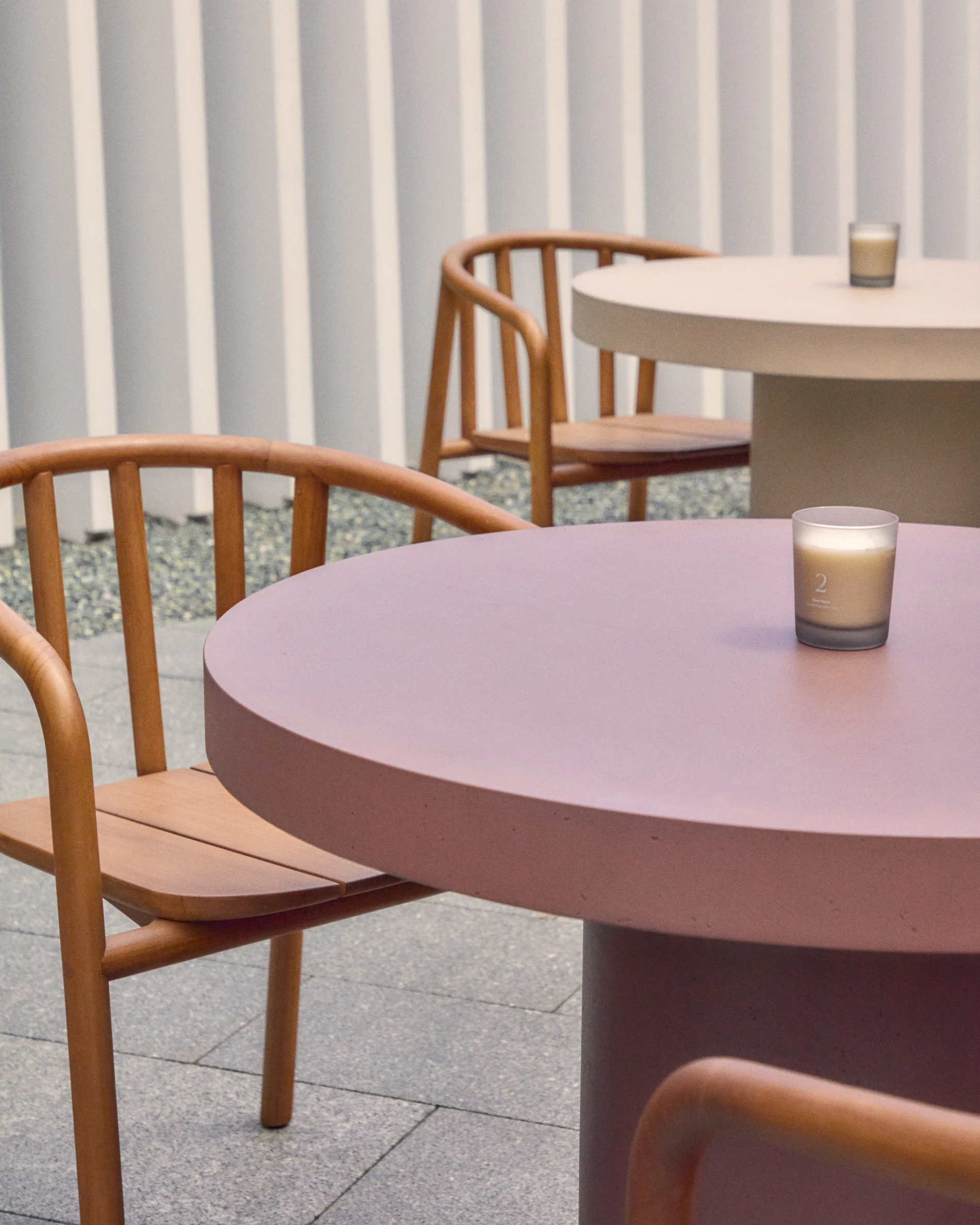 Aiguablava terracotta cement round table Ø90cm - Image 4