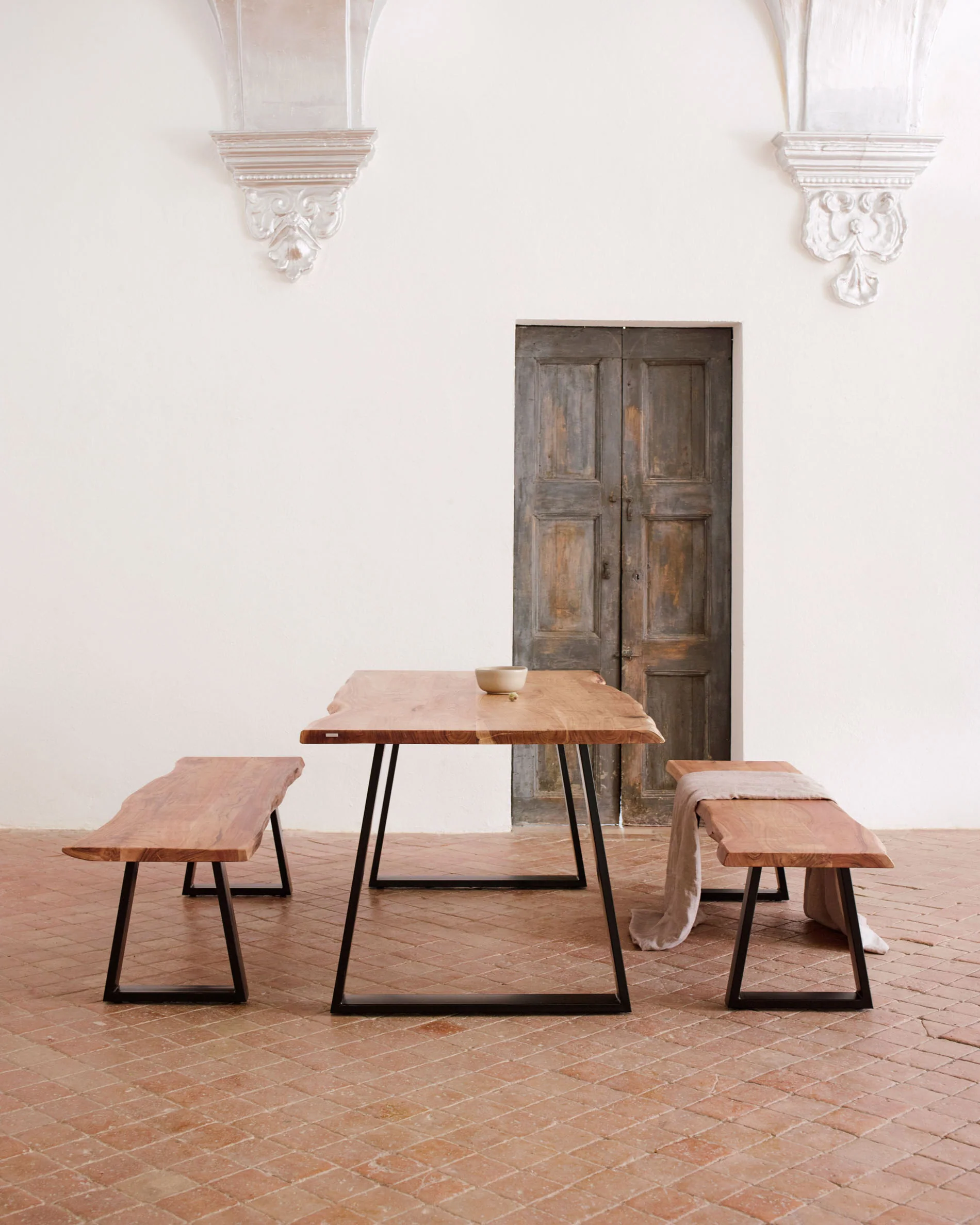 Alaia table in solid acacia wood with natural finish, 220 x 100 cm - Image 4