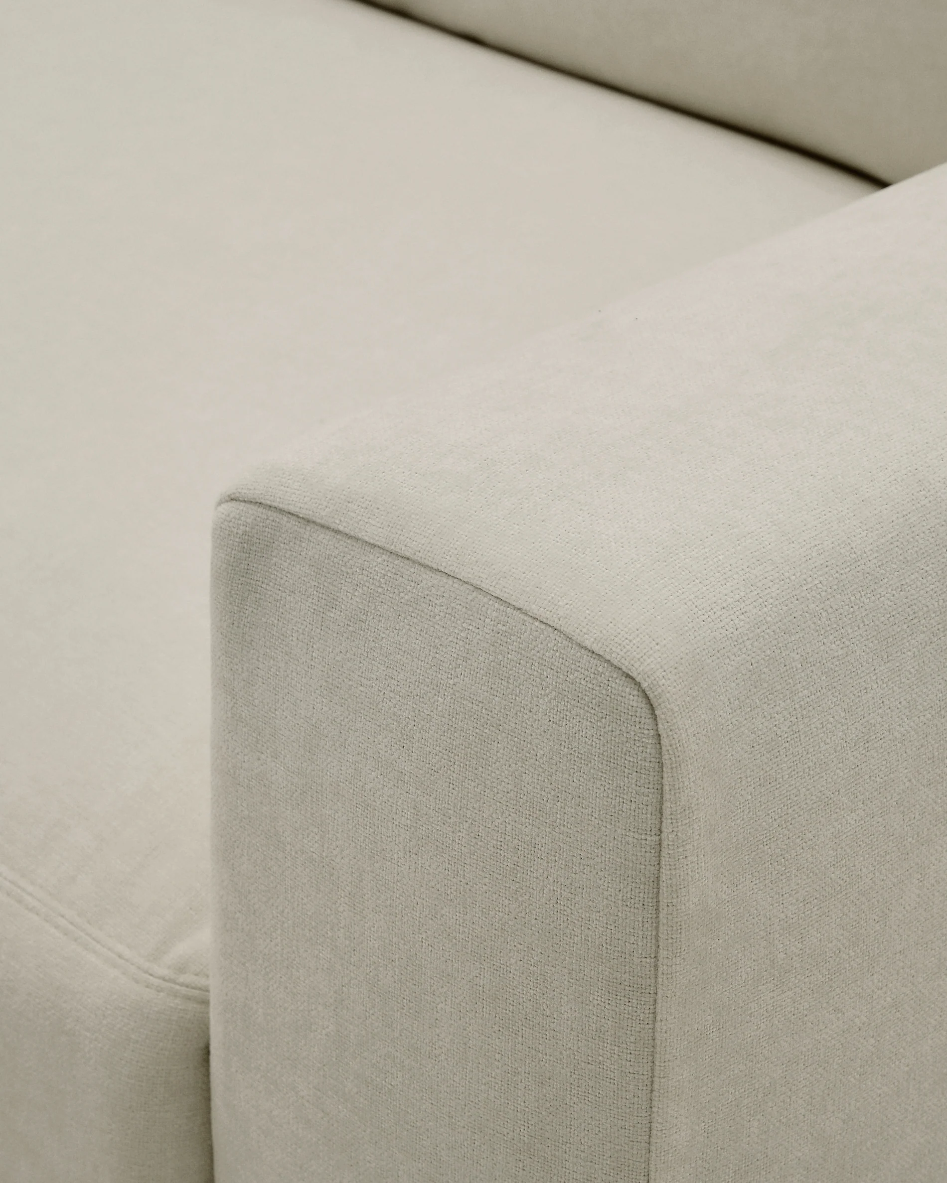 Alea removable cover modular sofa 3-seater in light brown chenille left chaise longue 220 cm - Image 7