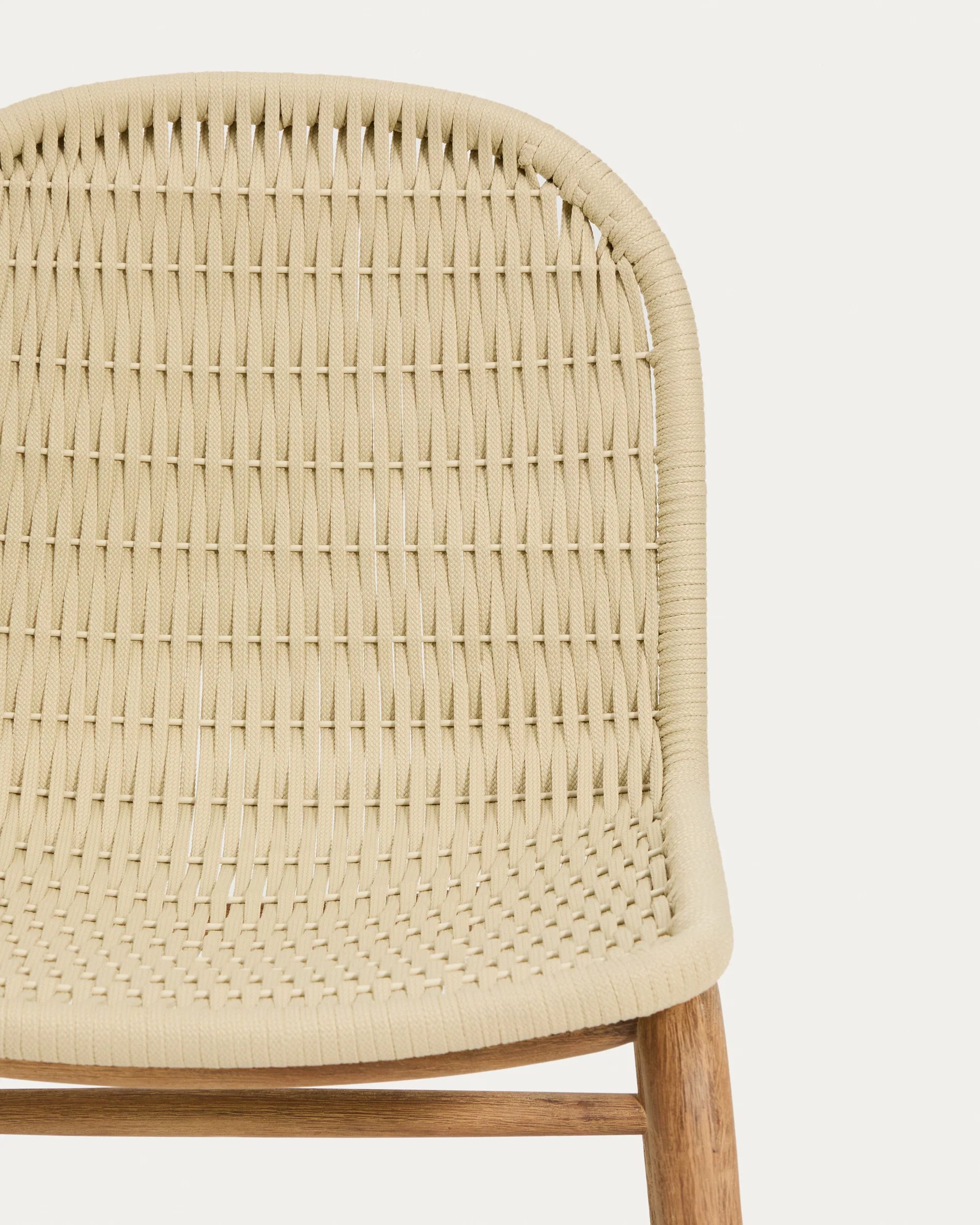 Alipa chair in FSC 100% solid acacia wood and ecru rope cord - Image 3