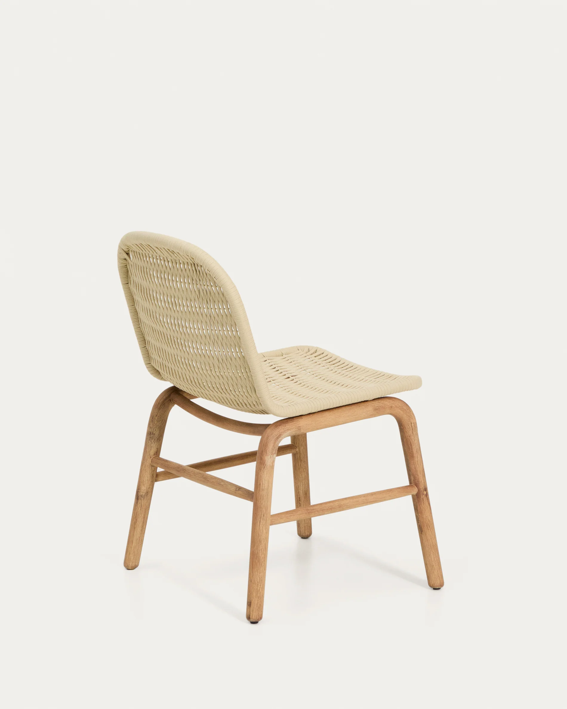 Alipa chair in FSC 100% solid acacia wood and ecru rope cord - Image 8
