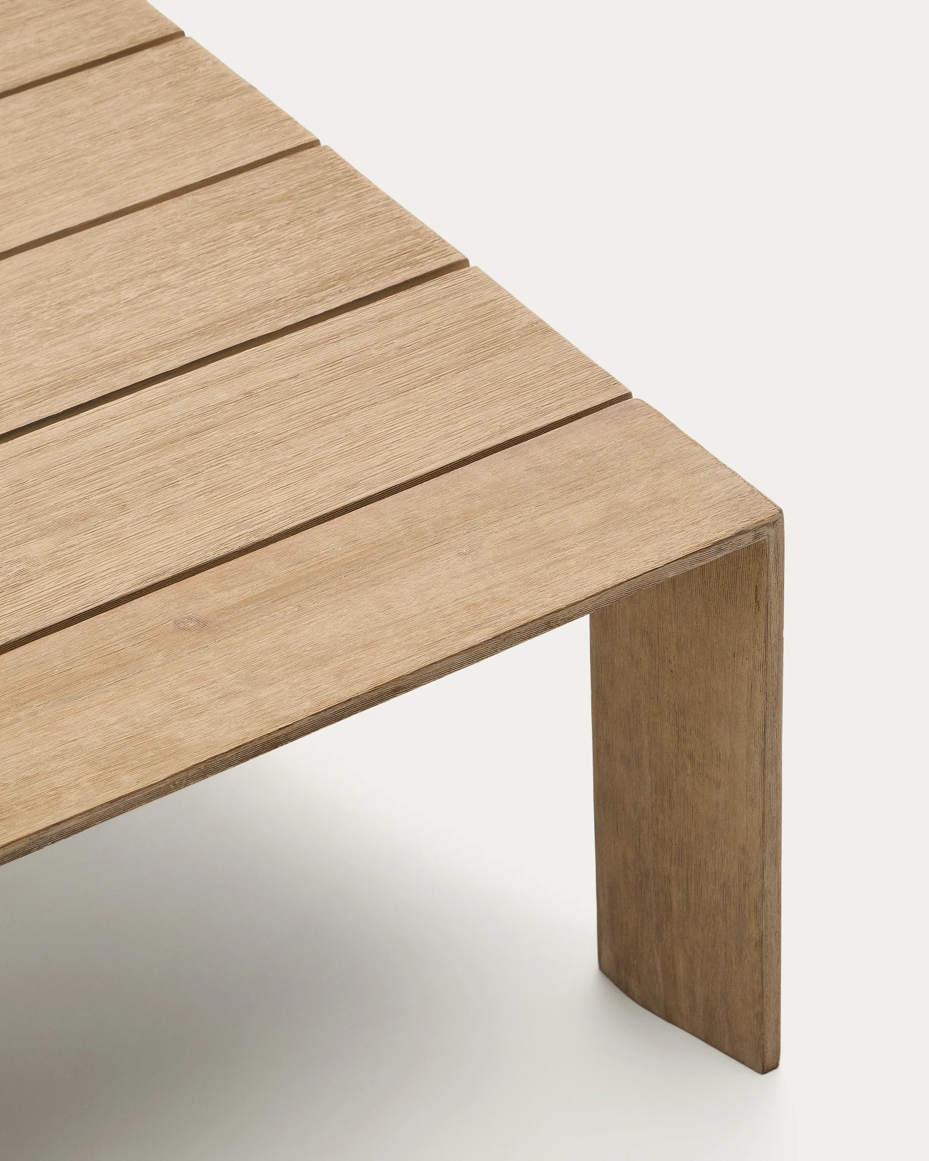 Ambra coffee table in solid acacia wood with light finish 82.5 x 140cm FSC 100% - Image 5
