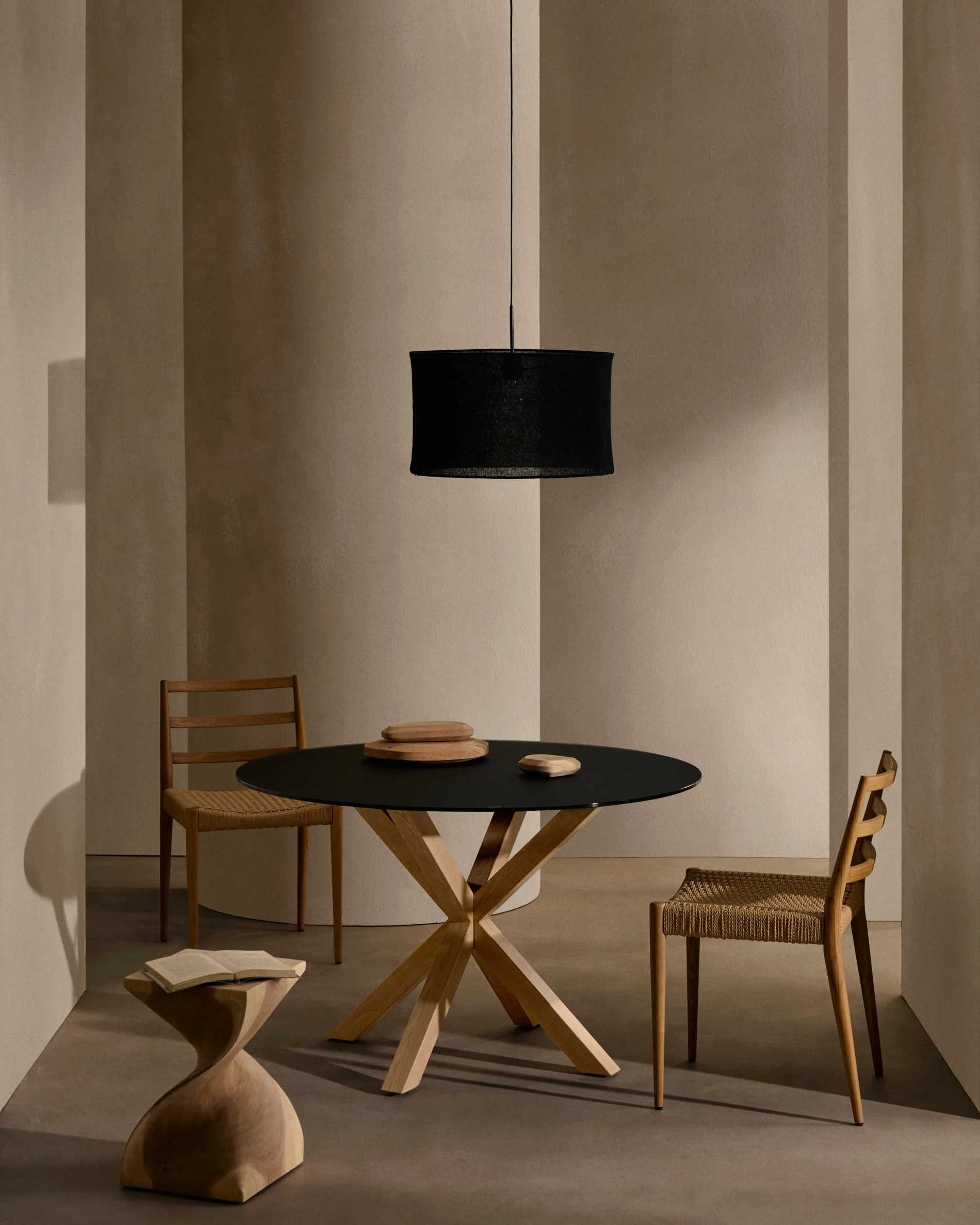 Analy chair in solid oak FSC 100% with natural finish and rope seat - Image 4