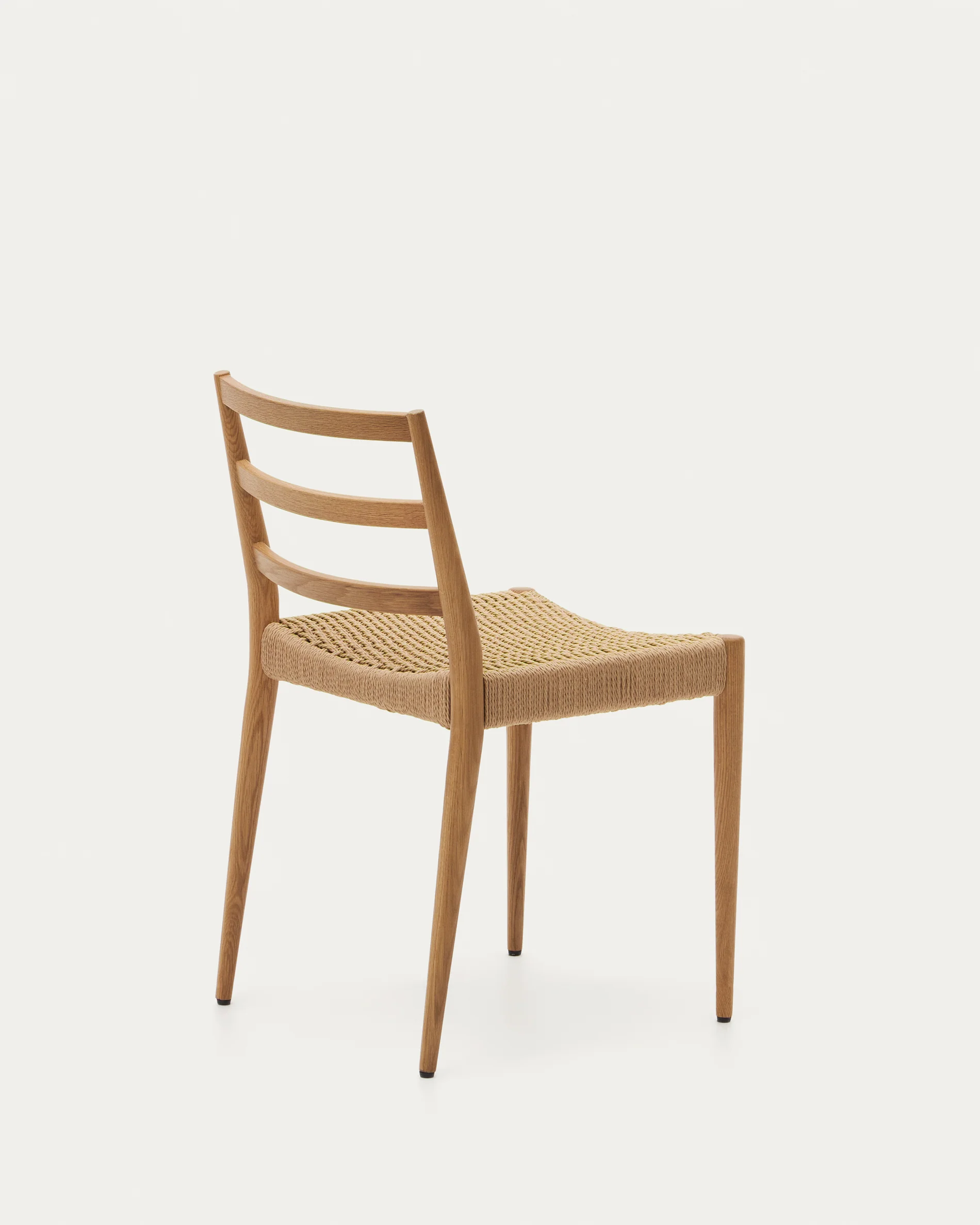 Analy chair in solid oak FSC 100% with natural finish and rope seat - Image 8