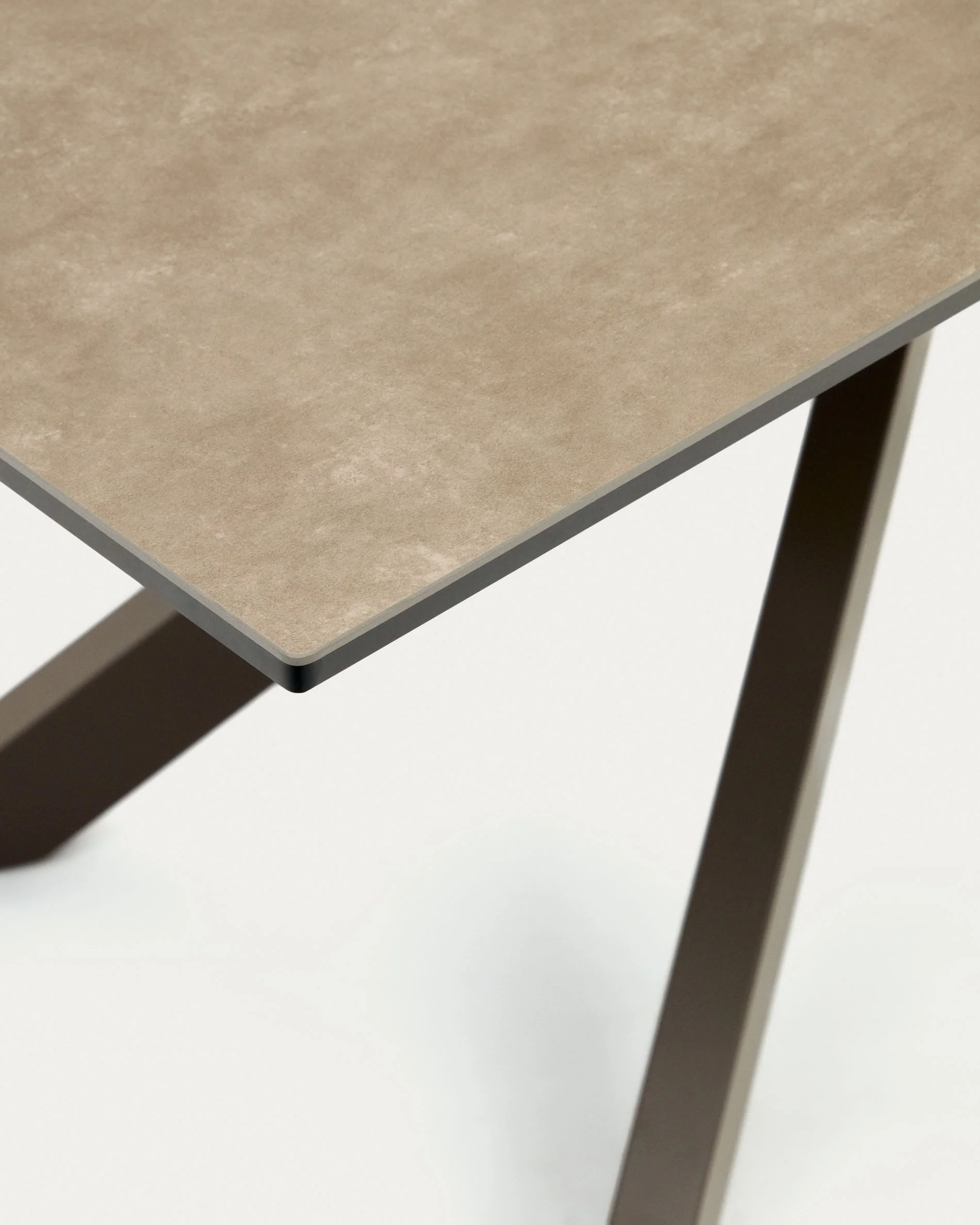 Atminda extendable table, porcelain and steel legs with a grey finish, 160 (210) x 90 cm - Image 3
