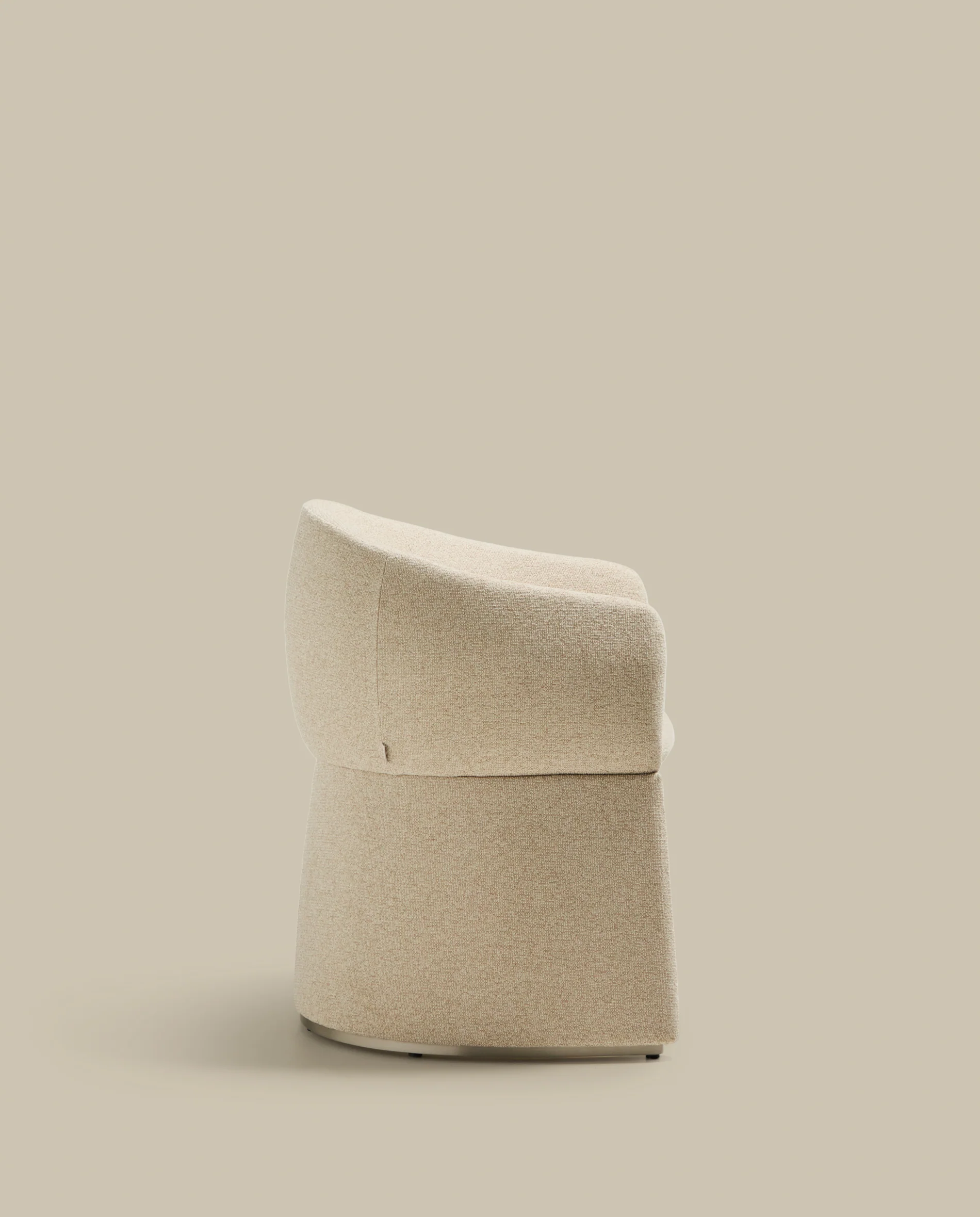 Bosca beige chenille chair - Image 6