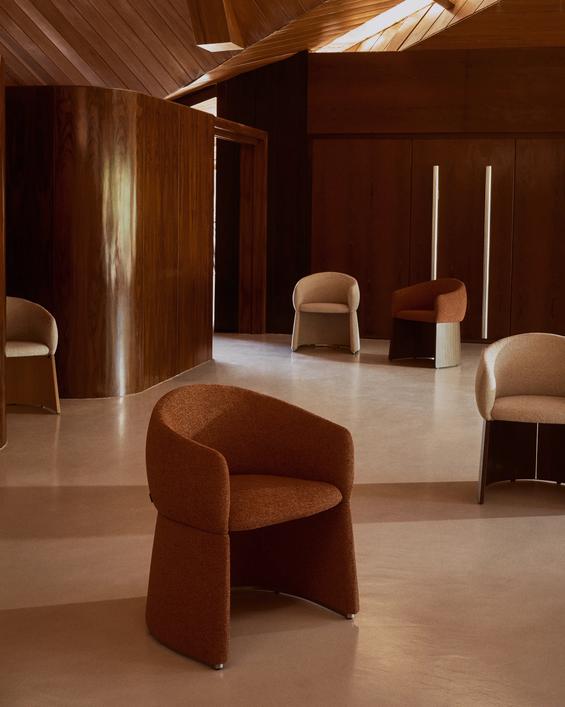Bosca terracotta chenille chair - Image 7