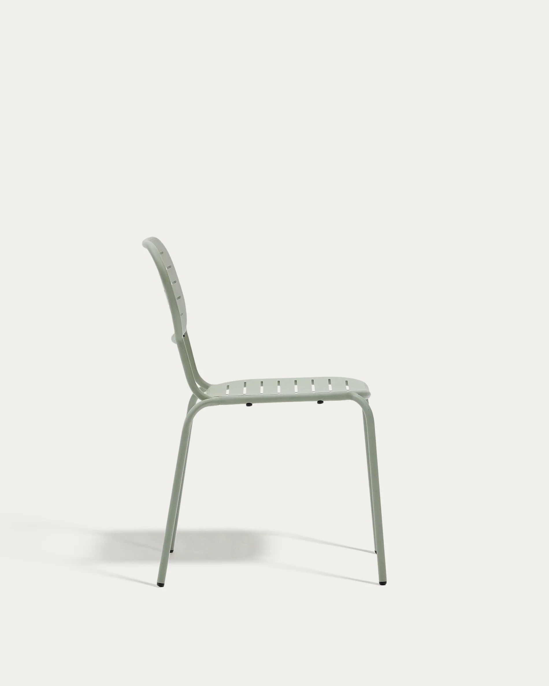 Brai stackable outdoor chair in turquoise galvanised steel - Image 6