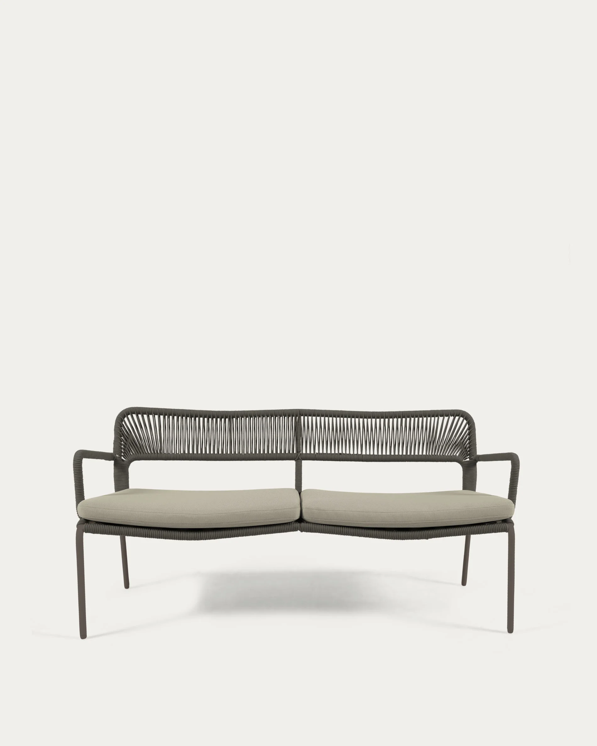 Cailin 2 seater sofa in green cord with galvanised steel legs in dark green, 150 cm - Image 3