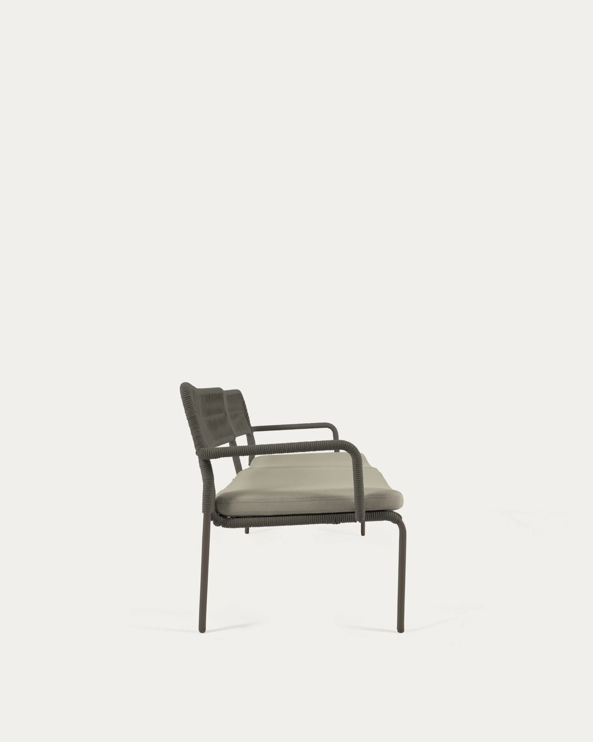 Cailin 2 seater sofa in green cord with galvanised steel legs in dark green, 150 cm - Image 4