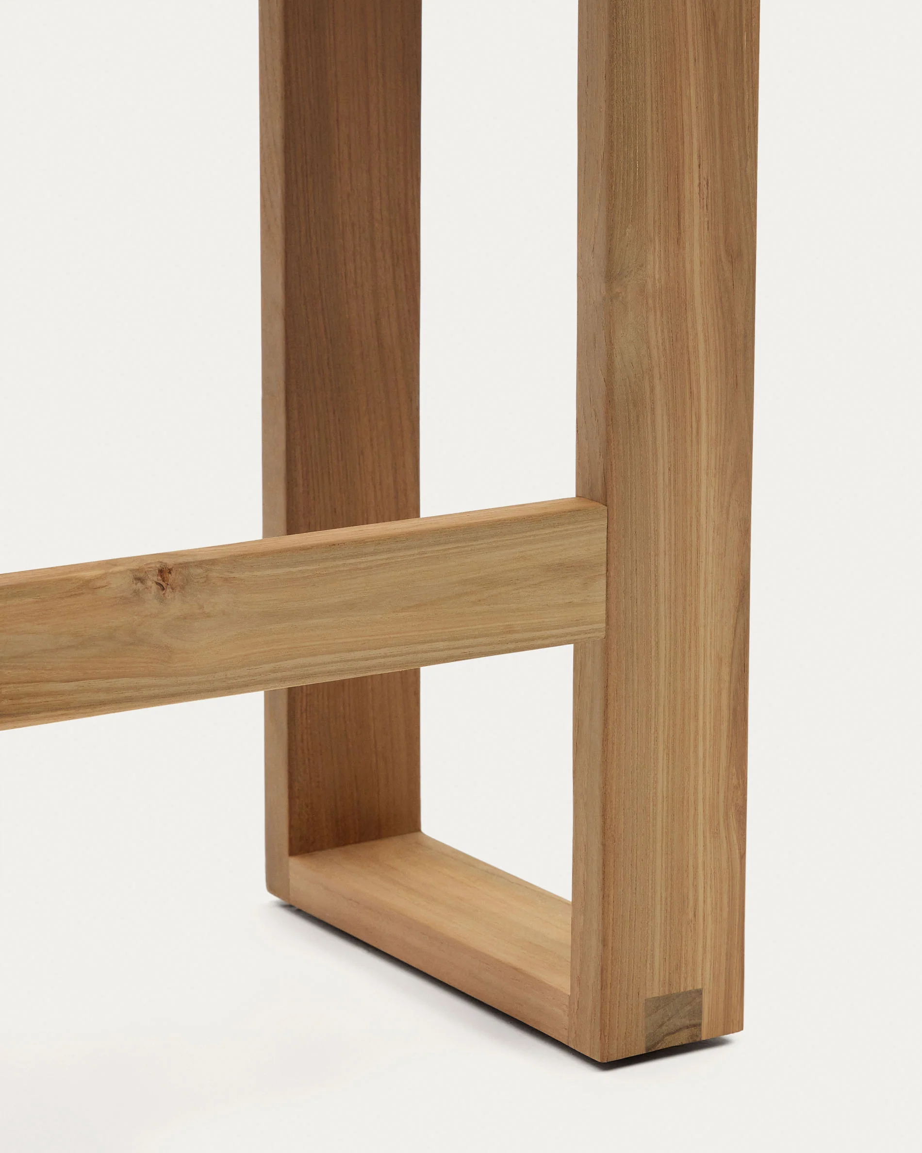 Canadell 100% outdoor solid recycled teak tall bench, 130 cm - Image 3