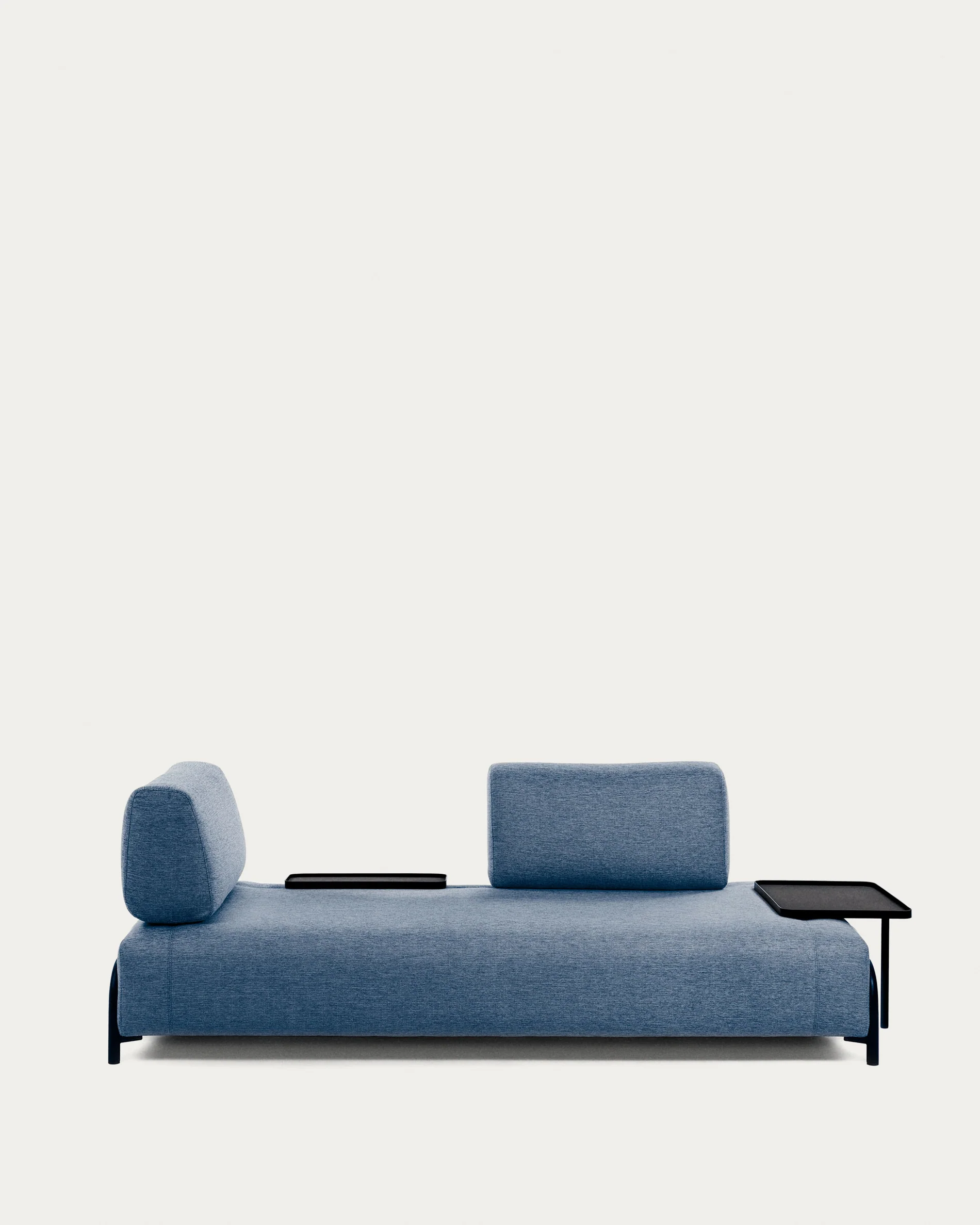 Compo 3-seater sofa in blue with small tray 232 cm - Image 6