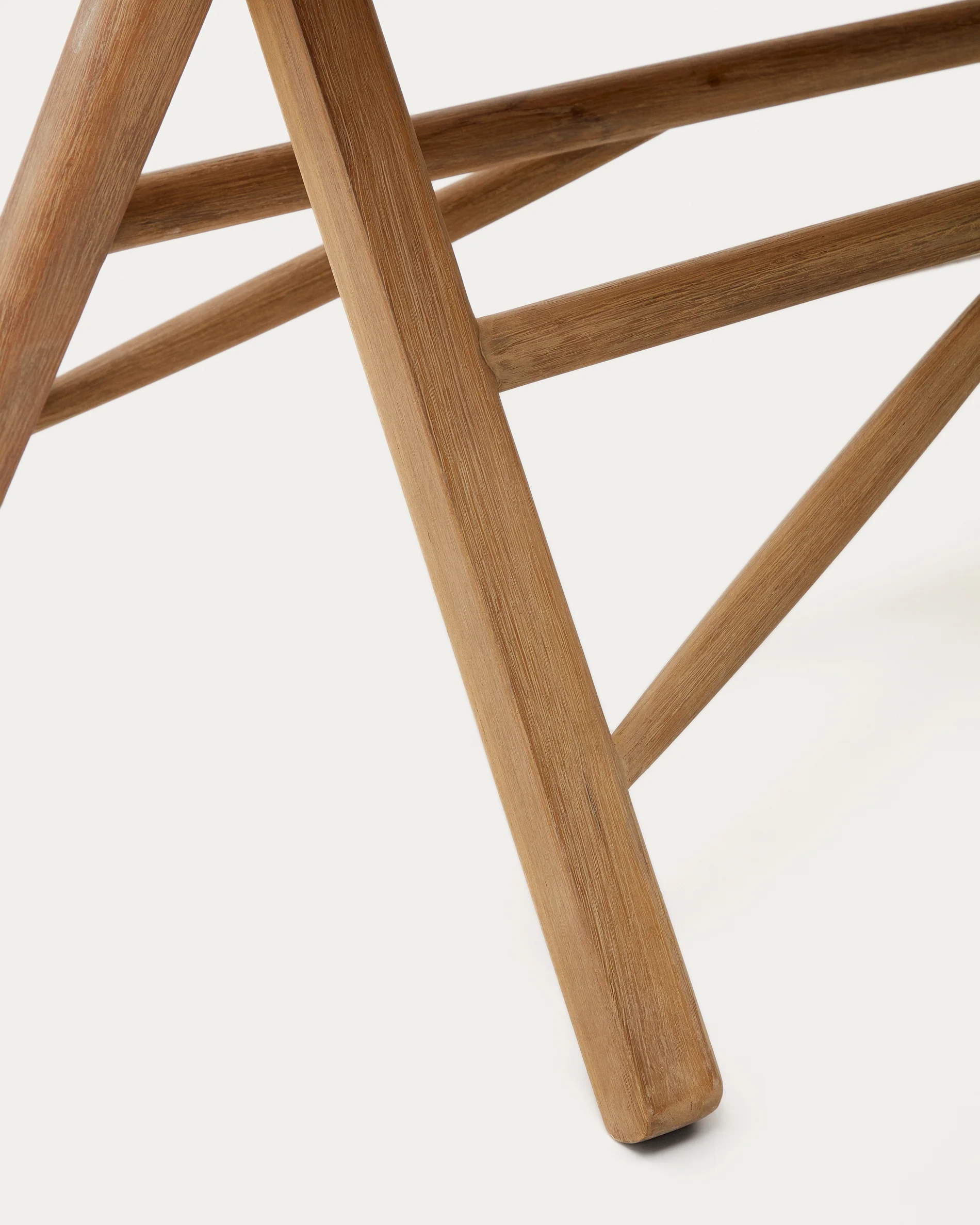 Dandara folding table in solid acacia wood natural finish, Ø 120 x 60 cm FSC 100% - Image 9