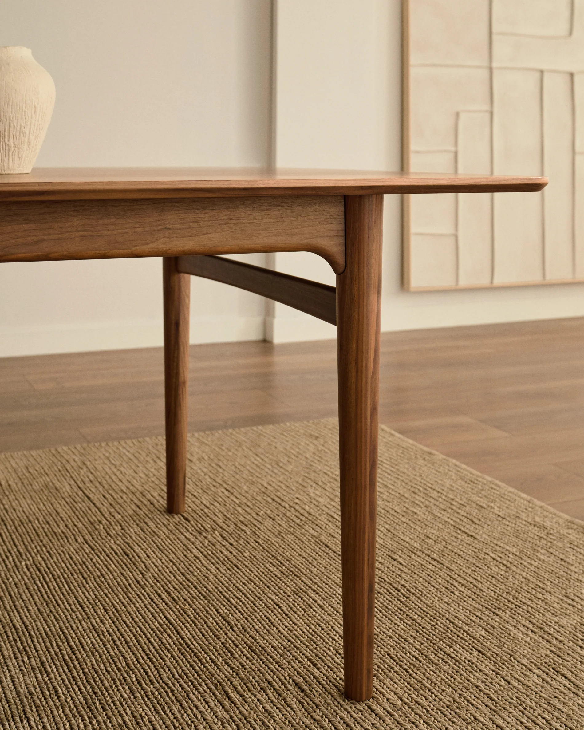 Elan extendable table in veneer and solid walnut wood 200 (260) x 100 cm FSC Mix Credit - Image 4