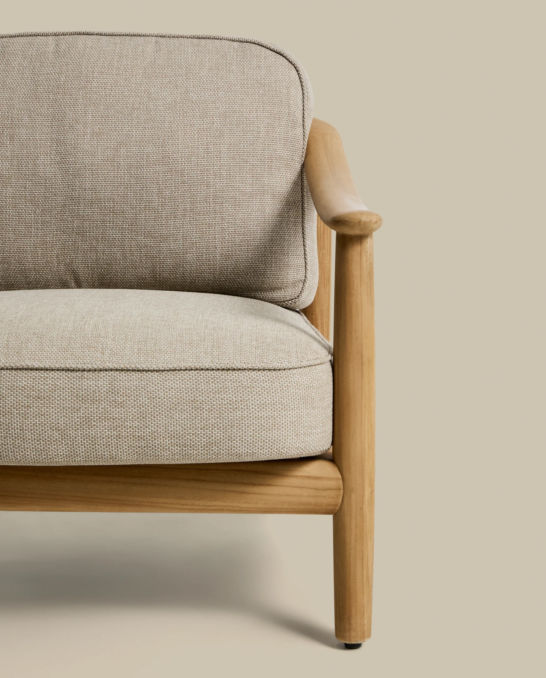 Elunda outdoor armchair in solid teak wood FSC 100% - Image 3