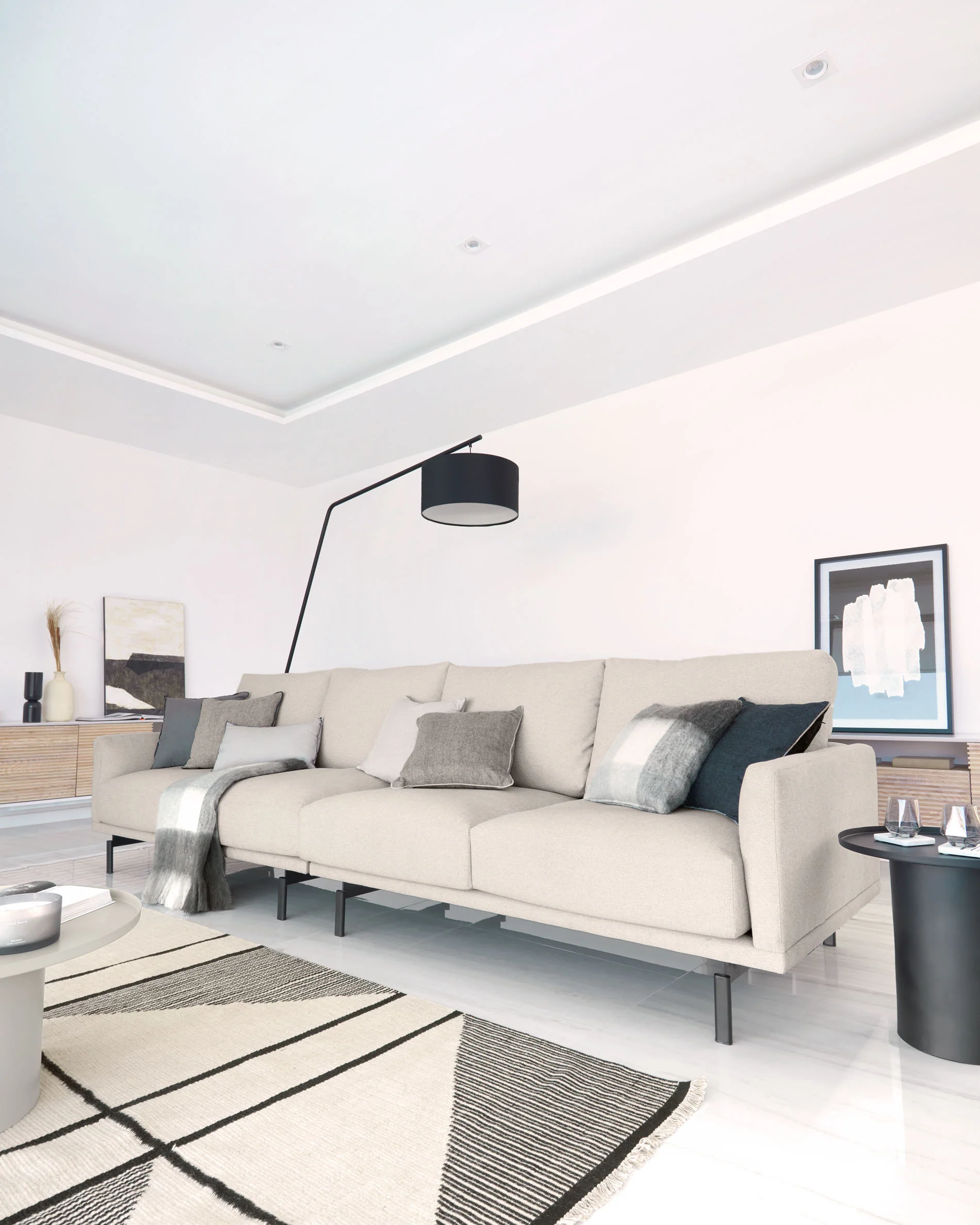 Galene 4 seater sofa in beige, 334 cm FSC Mix Credit - Image 2