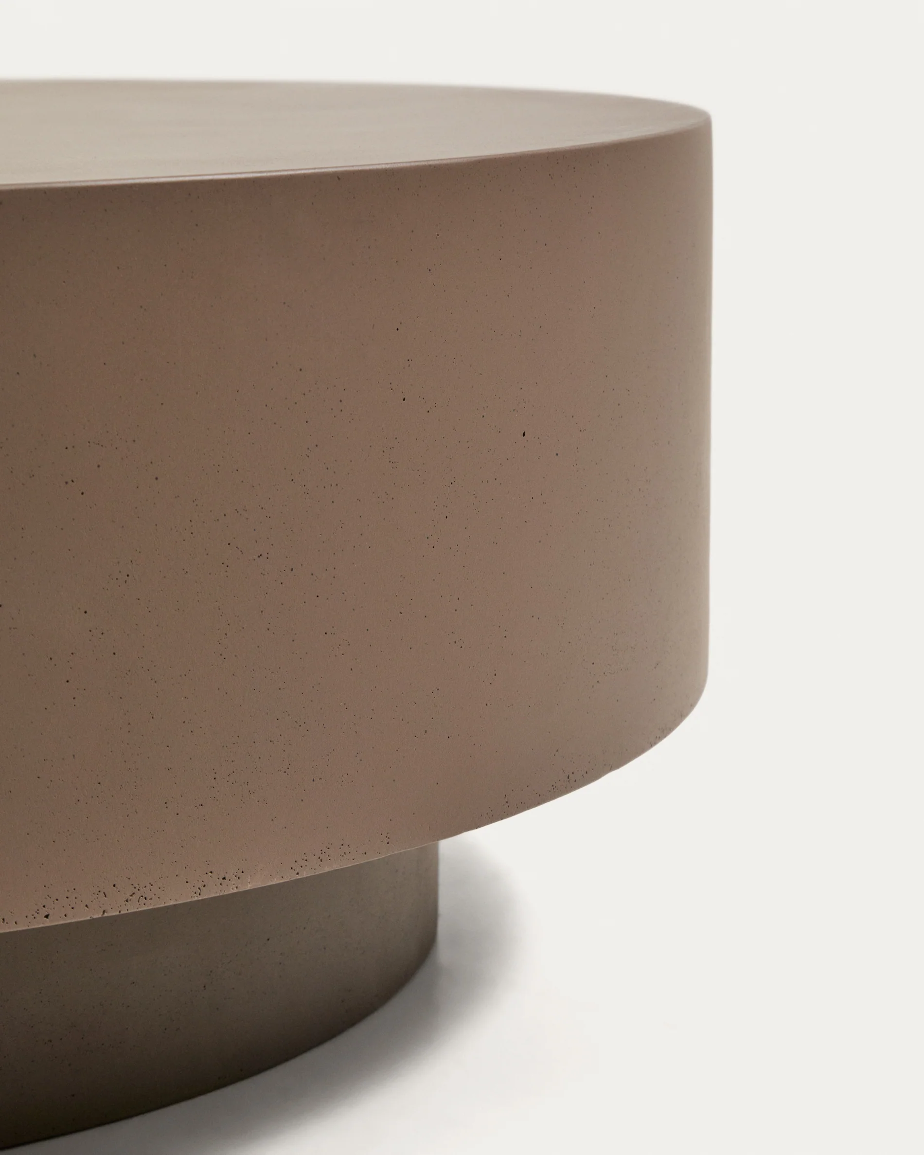 Garbet coffee table in brown concrete Ø 80cm - Image 3