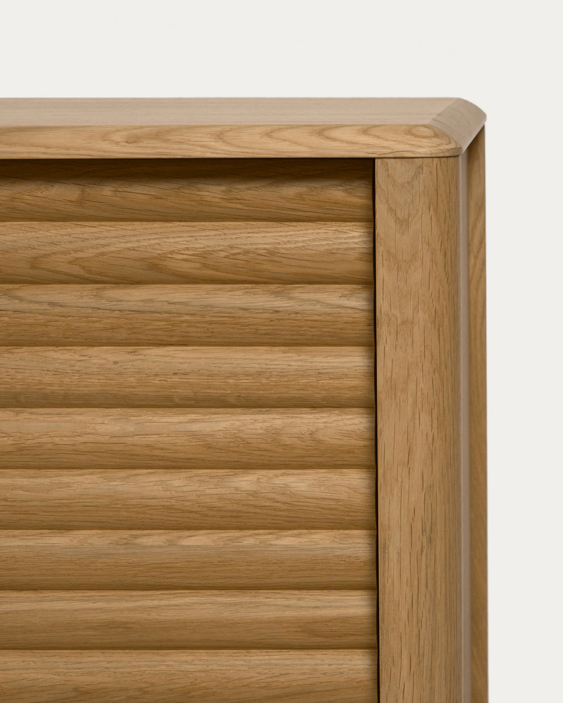 Lenon oak wood and veneer sideboard with 2 doors & 3 drawers, 155 x 86 cm FSC MIX Credit - Image 7