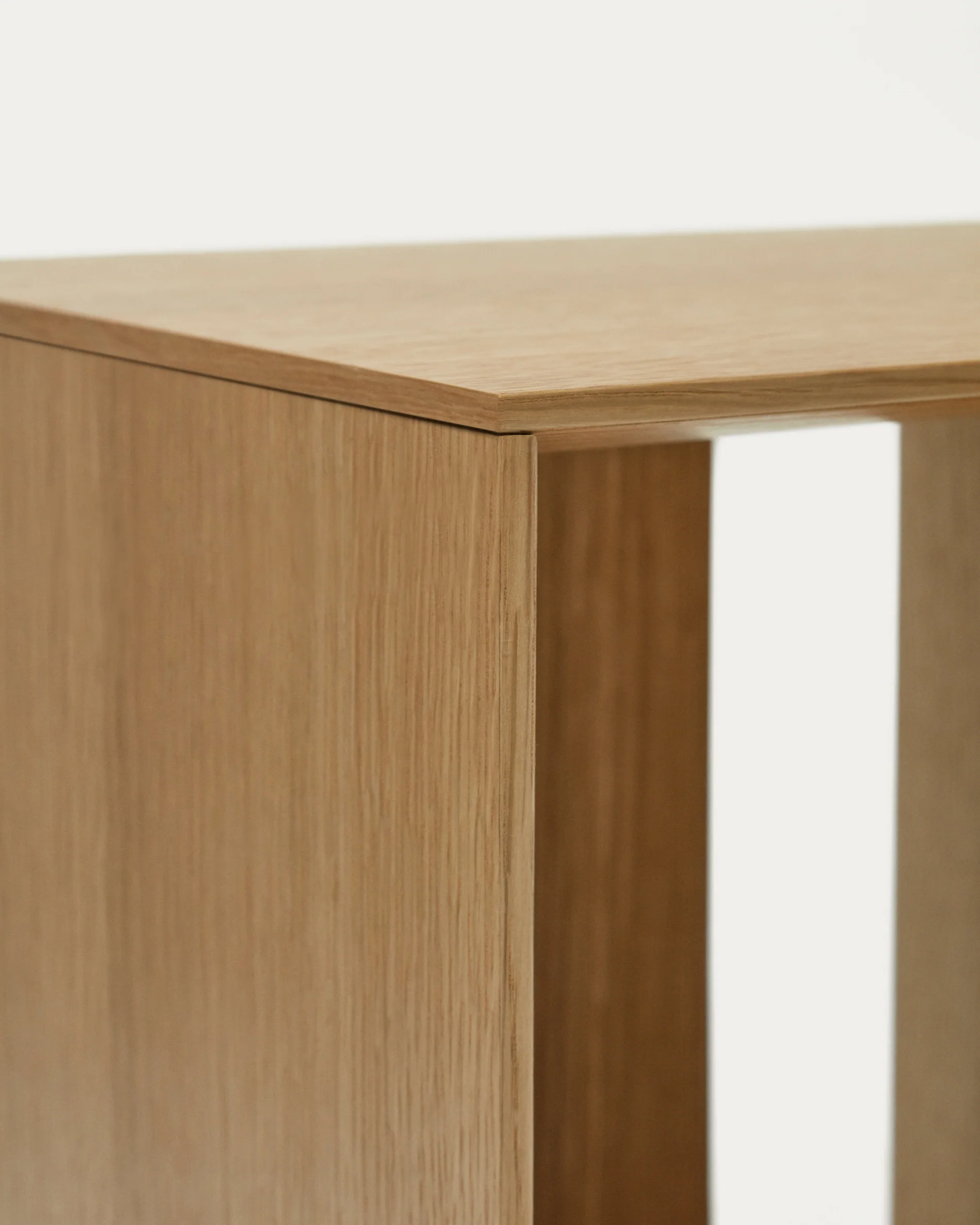 Litto set of 4 modular shelving units in oak wood veneer, 168 x 76 cm - Image 8