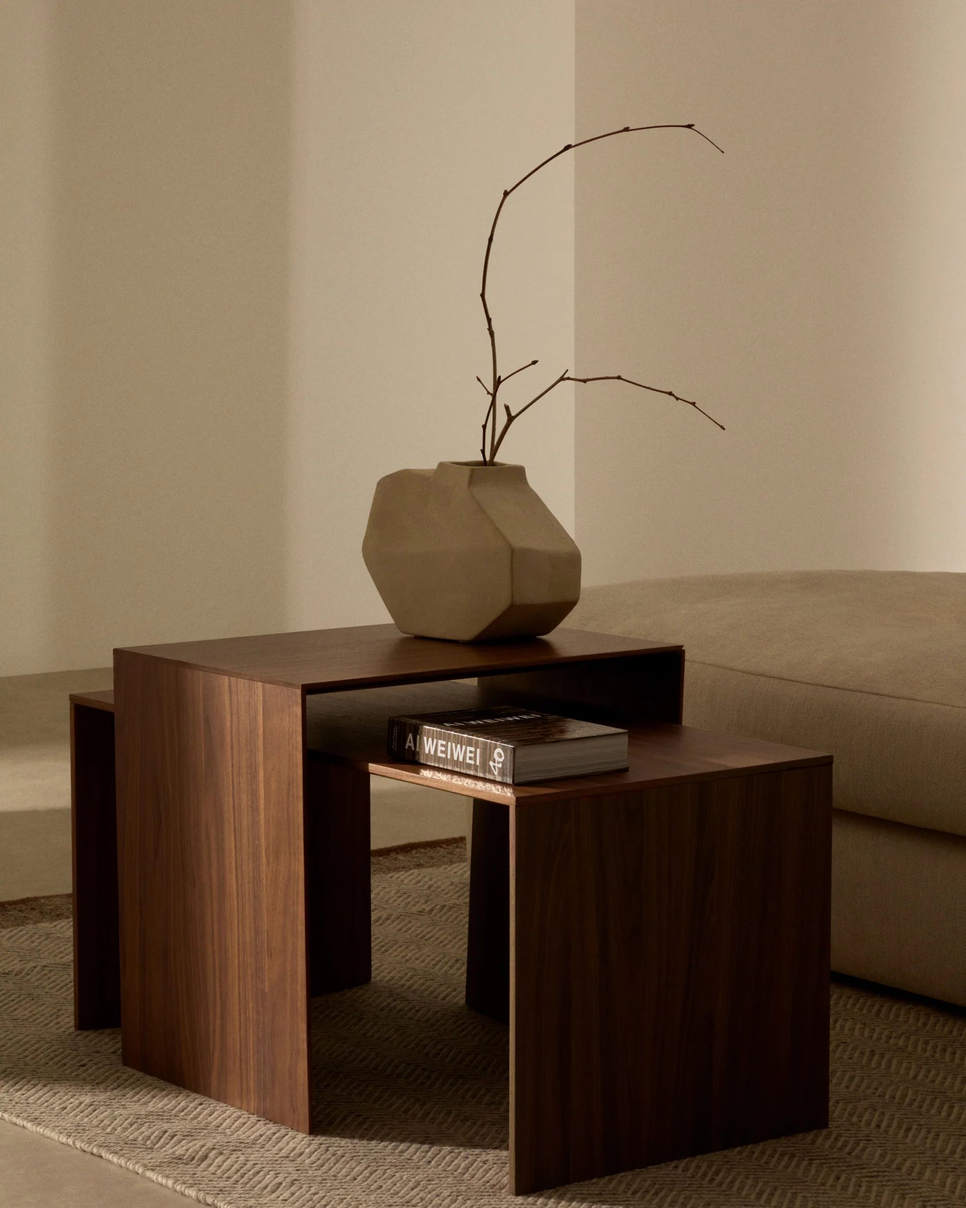 Litto walnut veneer FSC Mix Credit coffee table, 90 x 45 cm - Image 2