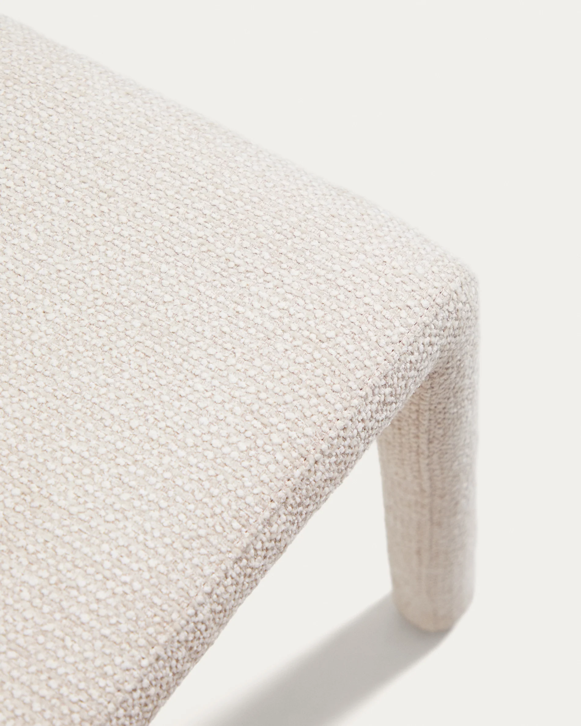 Loria beige chenille stackable chair FSC 100% - Image 10
