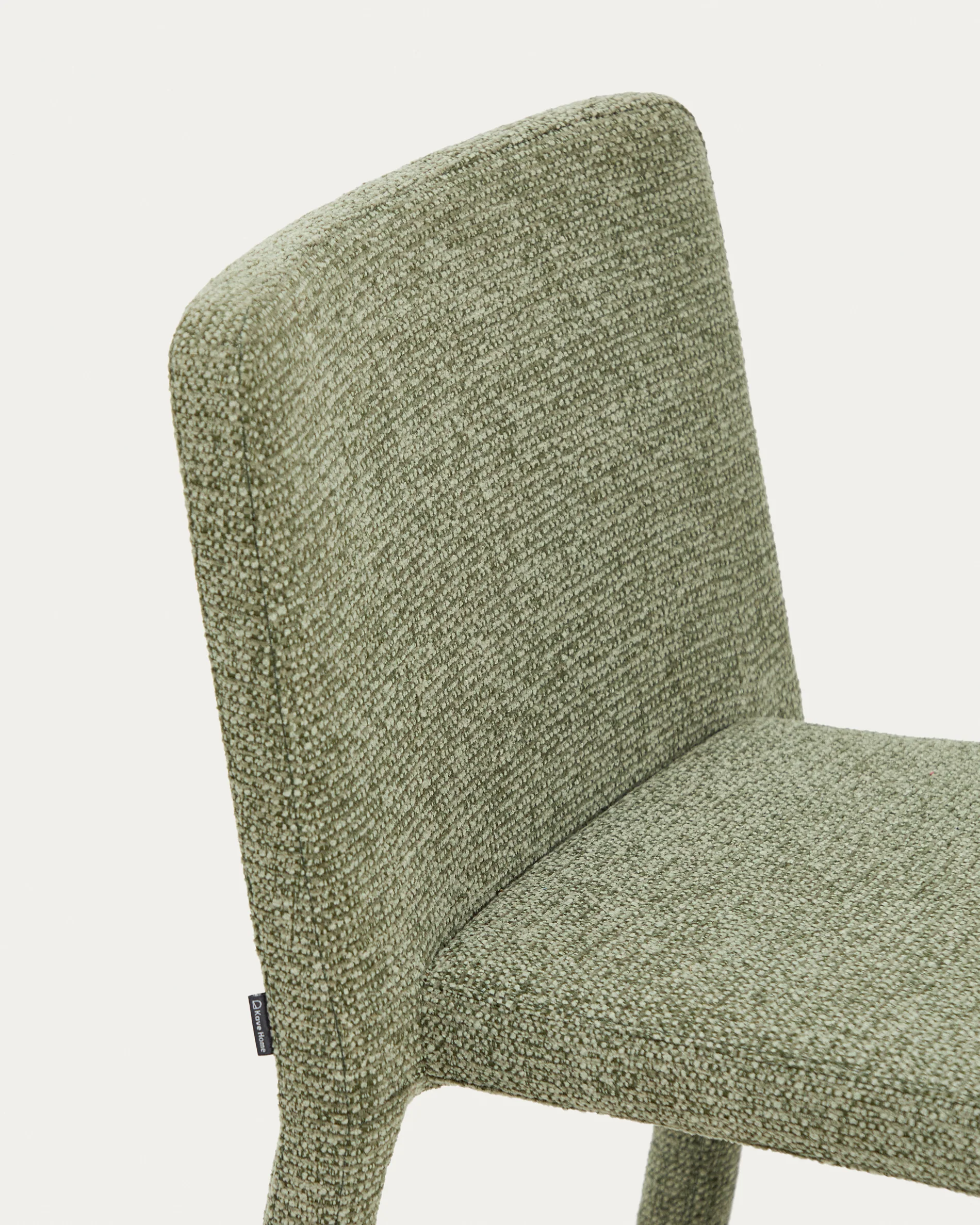 Loria green chenille stackable chair FSC 100% - Image 5