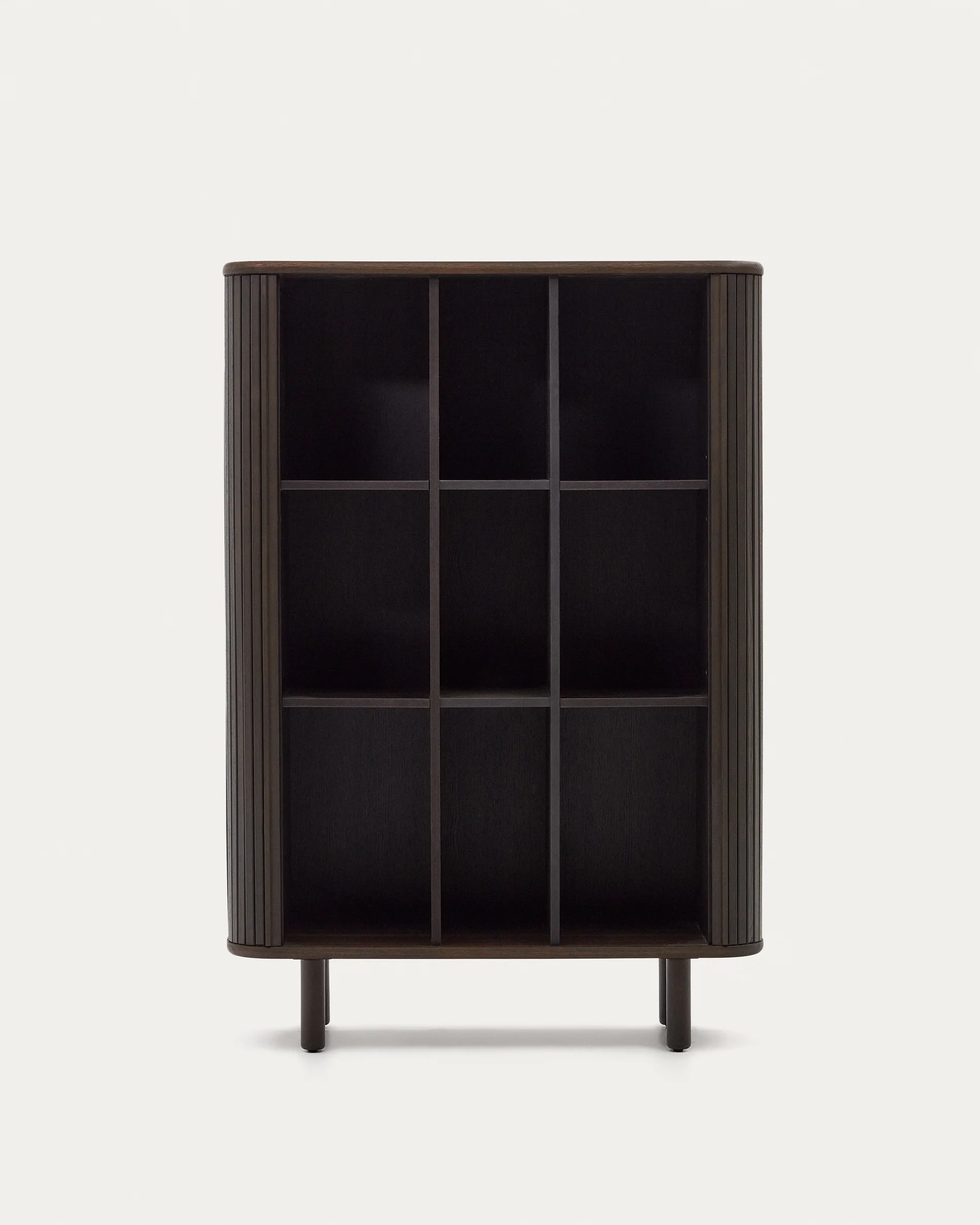 Mailen 2 door highboard in ash veneer with a dark finish 110 x 160 cm - Image 7