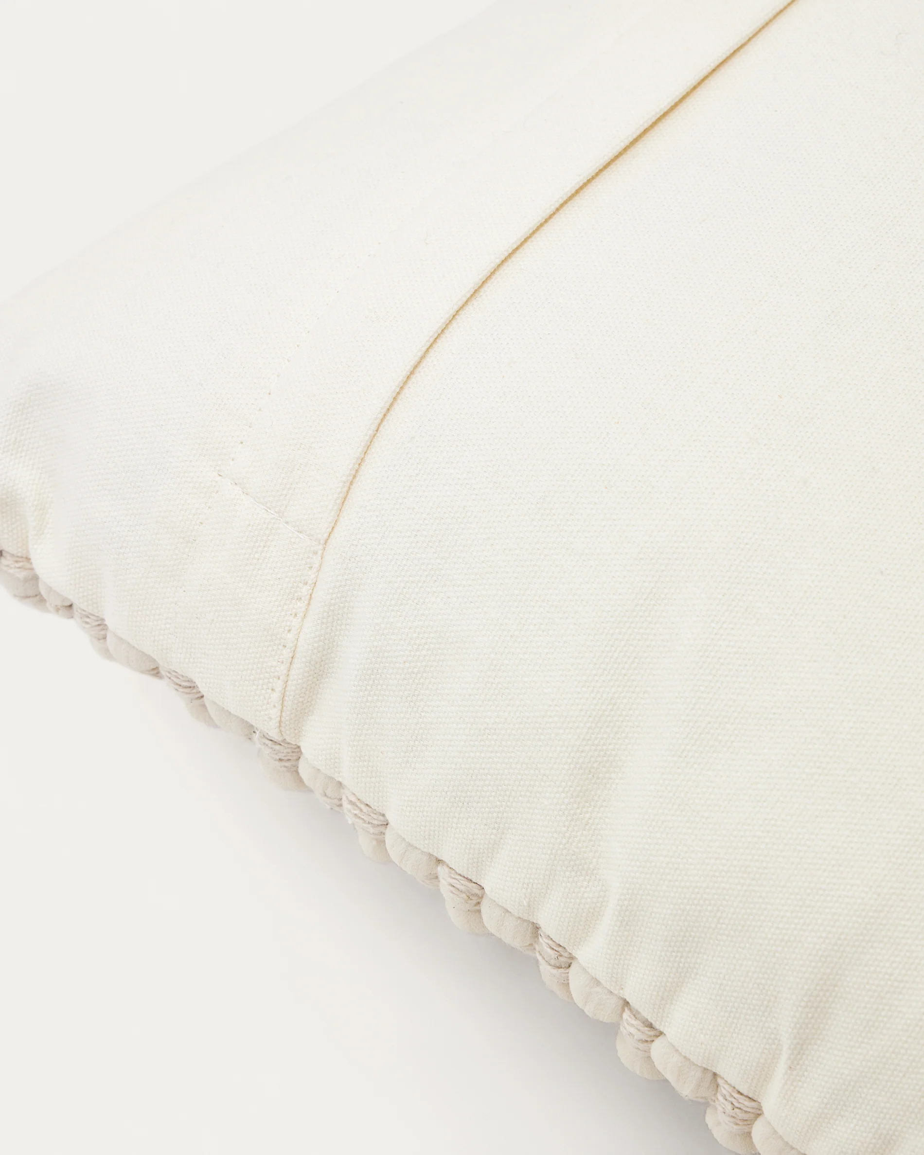 Mascarell cushion cover in white cotton and polyester, 30 x 50 cm - Image 3