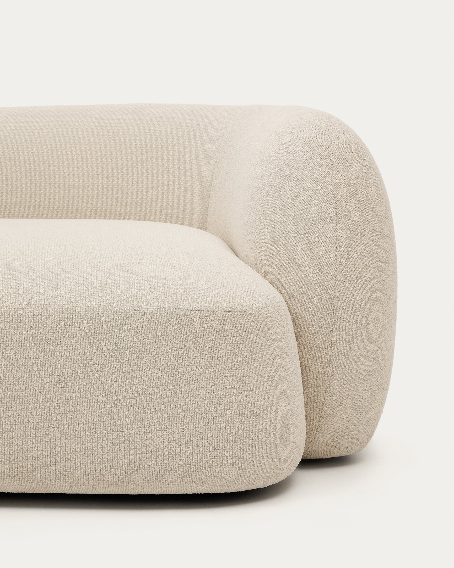 Martina ecru chenille 3-seater modular sofa with left chaise longue 287cm - Image 5