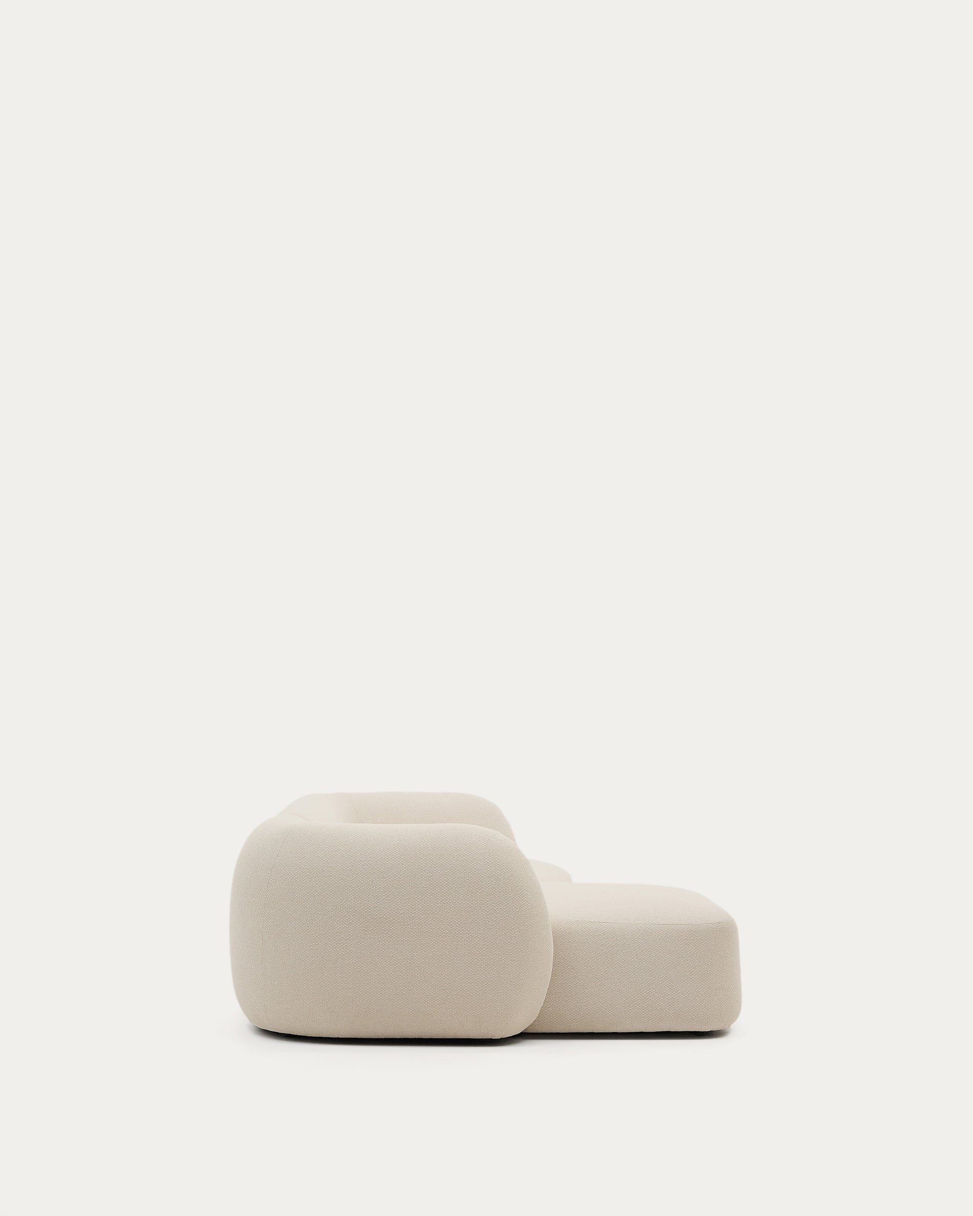 Martina ecru chenille 3-seater modular sofa with left chaise longue 287cm - Image 6