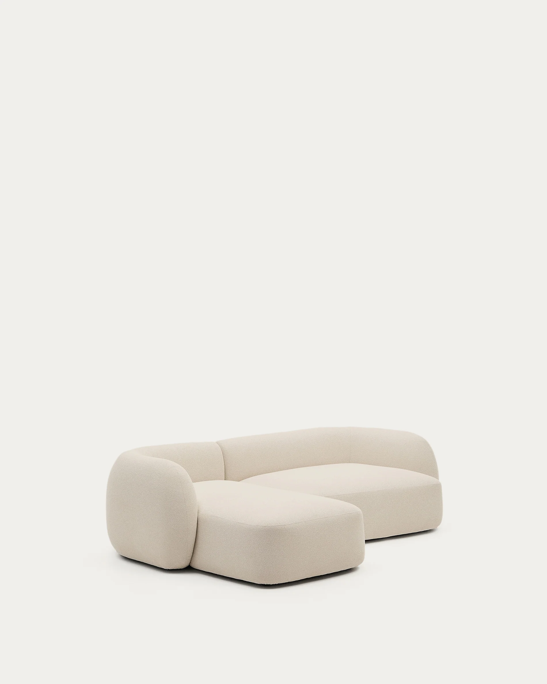 Martina ecru chenille 3-seater modular sofa with left chaise longue 287cm - Image 8