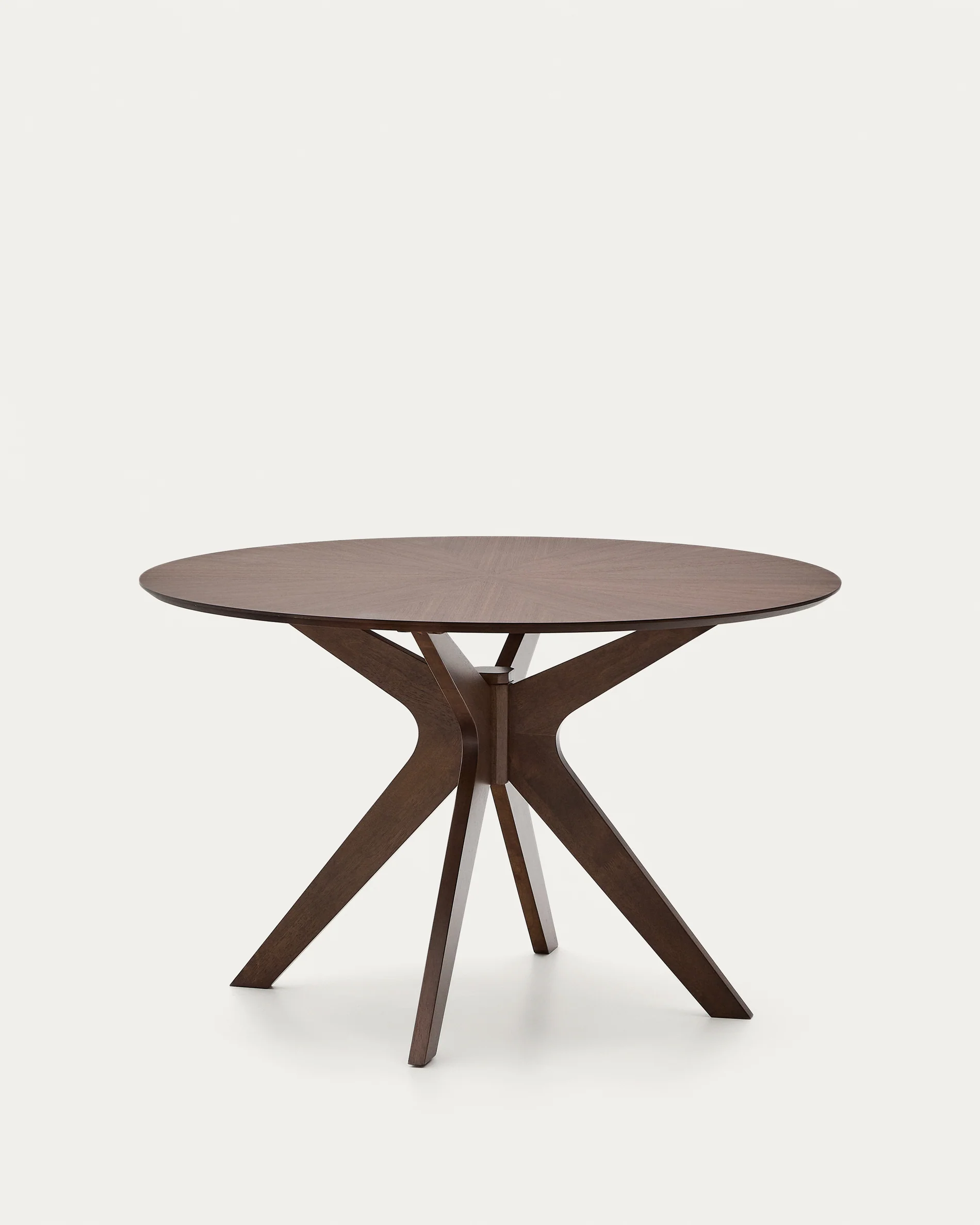 Naanim round table in walnut veneer, Ø 120 cm - Image 5