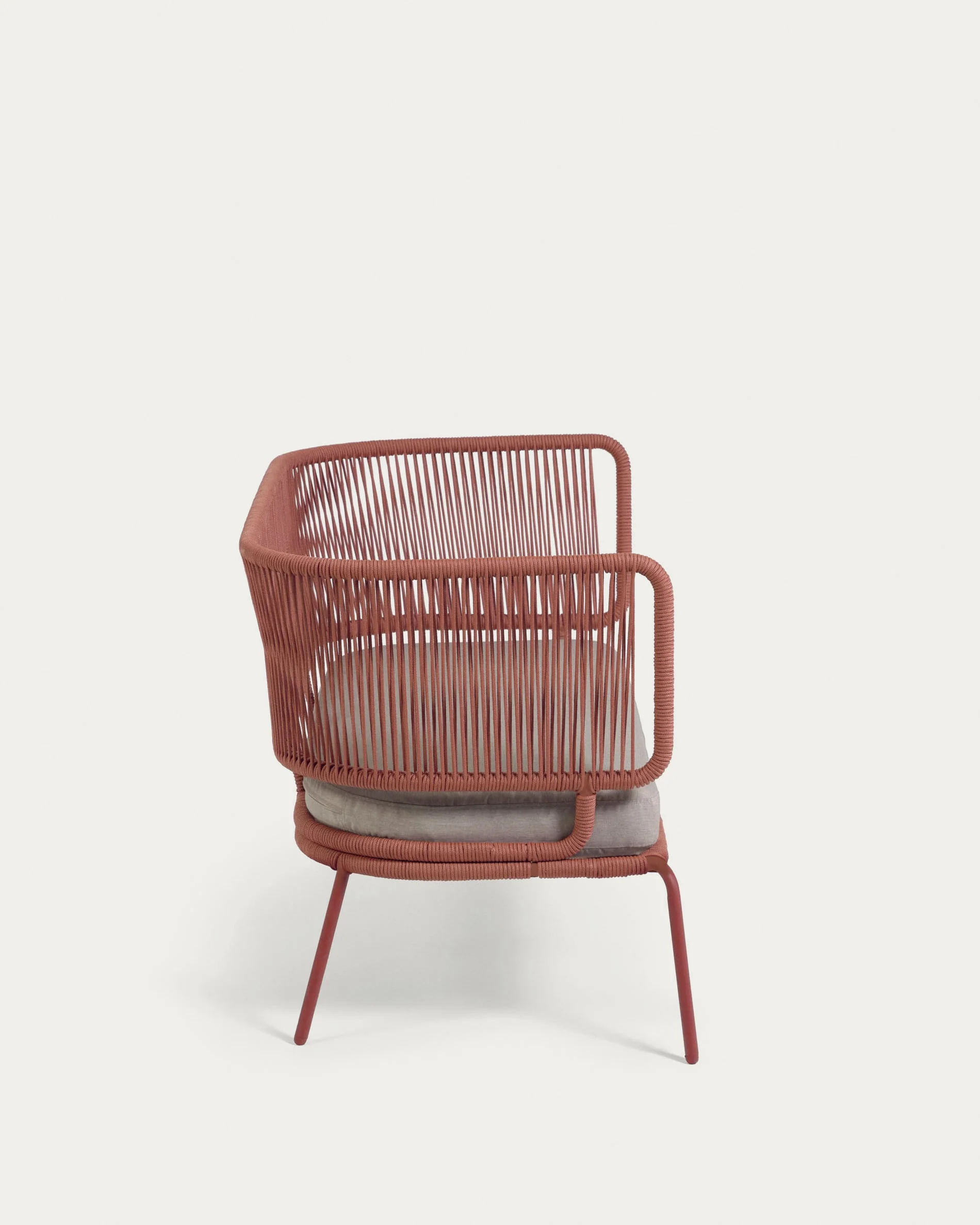 Nadin 2 seater sofa in terracotta cord with galvanised steel legs, 135 cm - Image 9