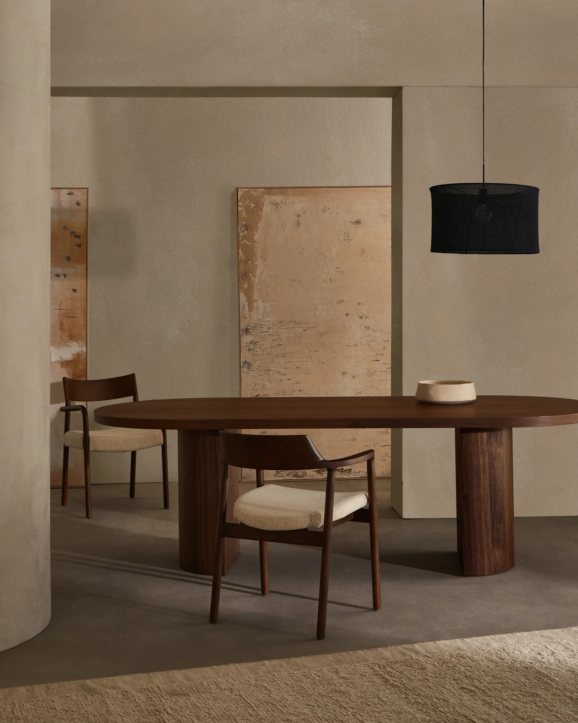 Nealy table with a walnut veneer in a natural finish, 240 x 100 cm - Image 2