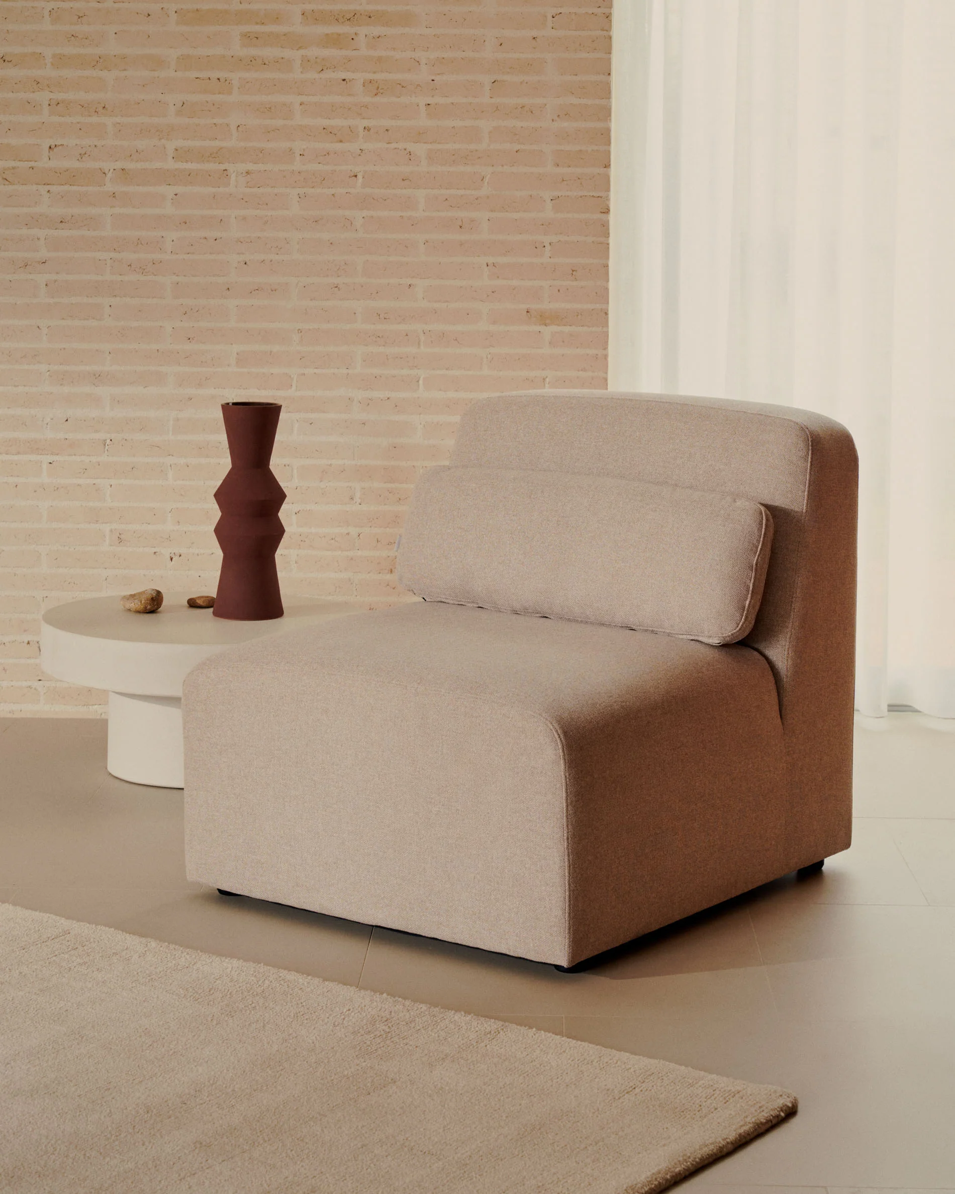 Neom cushion in beige, 24 x 72 cm - Image 4