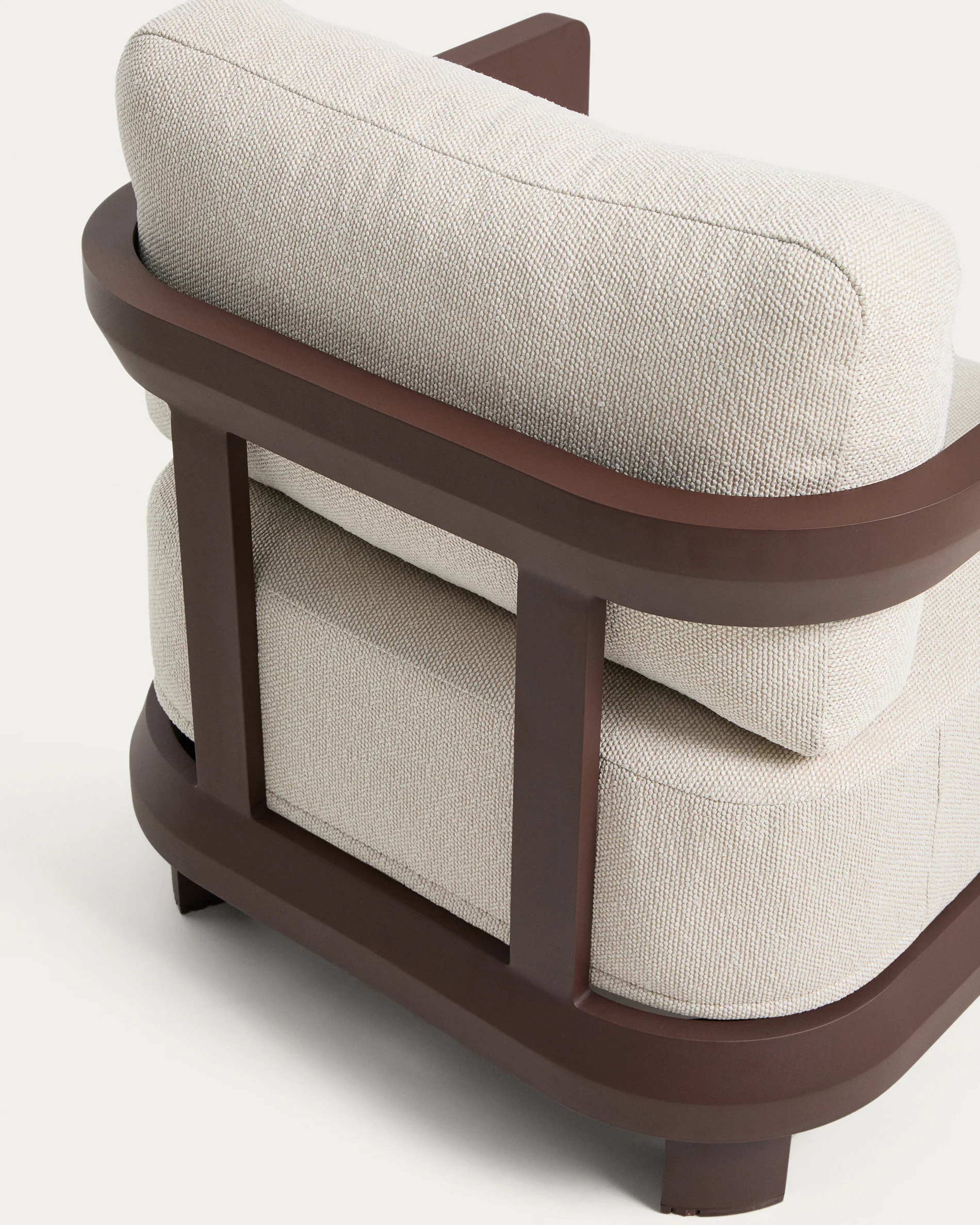 Nerano brown aluminium outdoor armchair - Image 10