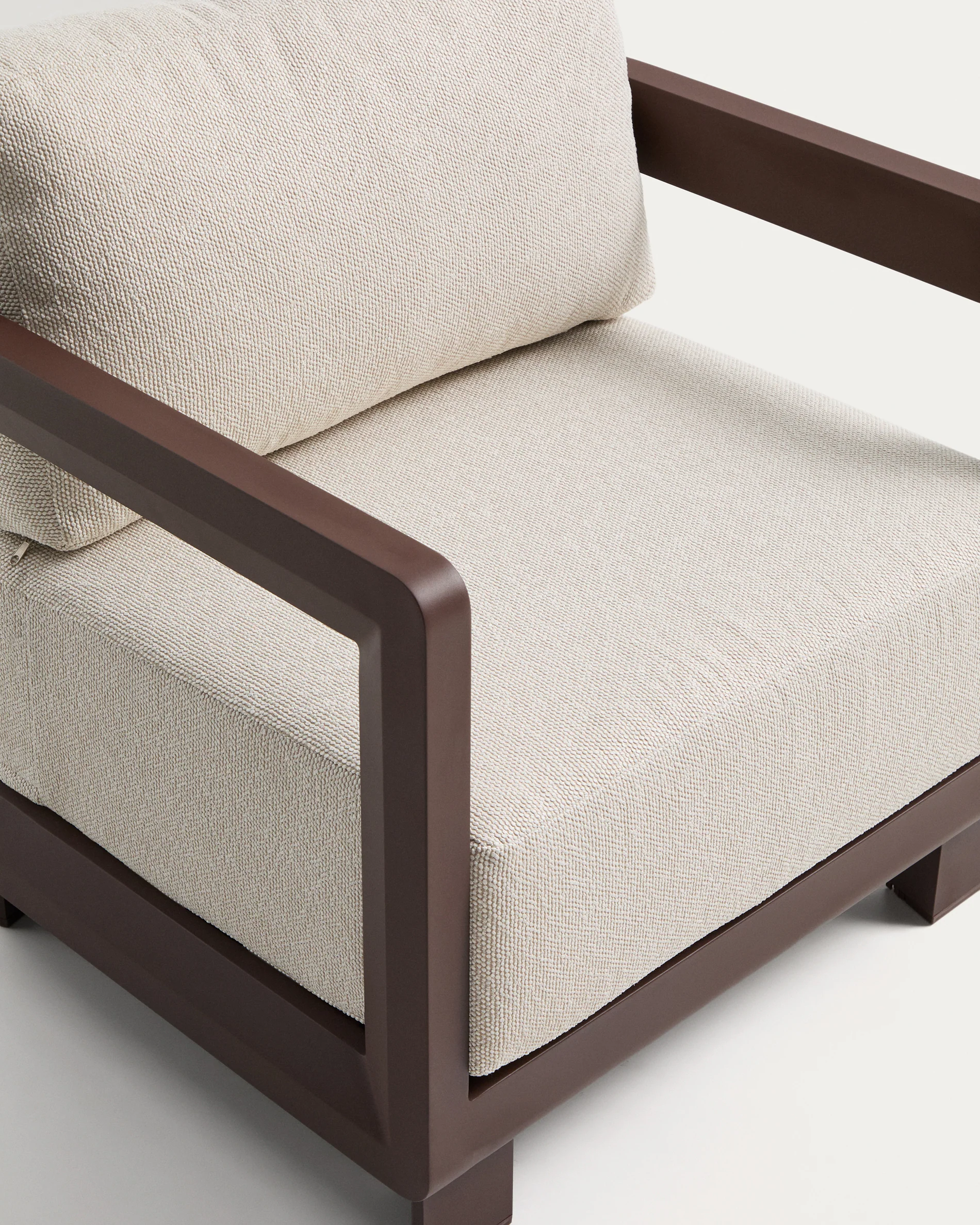 Nerano brown aluminium outdoor armchair - Image 5