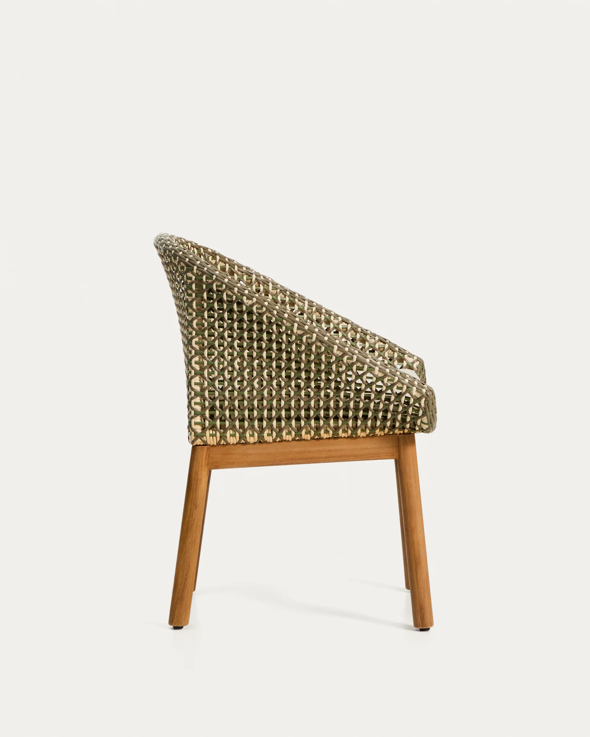 Olbia chair in synthetic rattan and FSC 100% solid teak wood - Image 6