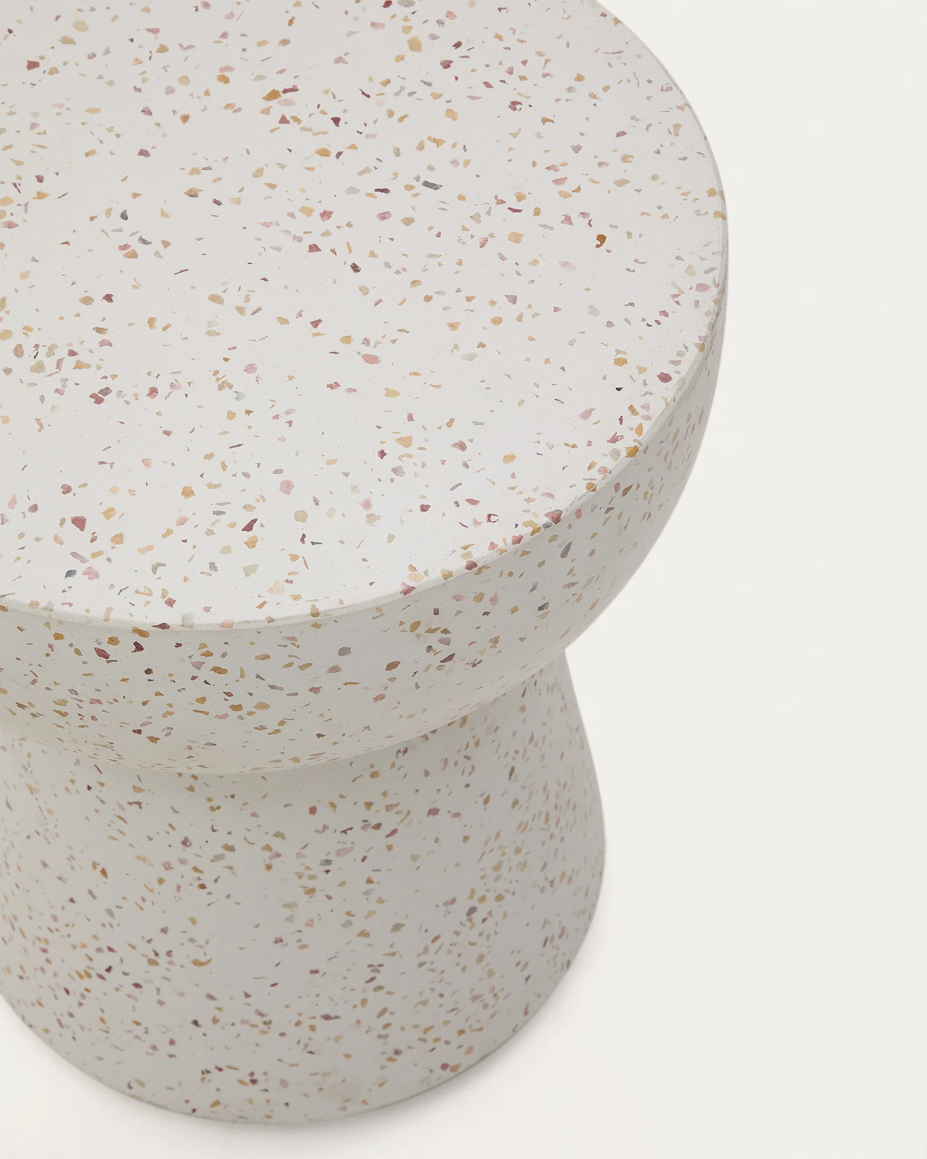 Pada white terrazzo side table, Ø 40 cm - Image 5