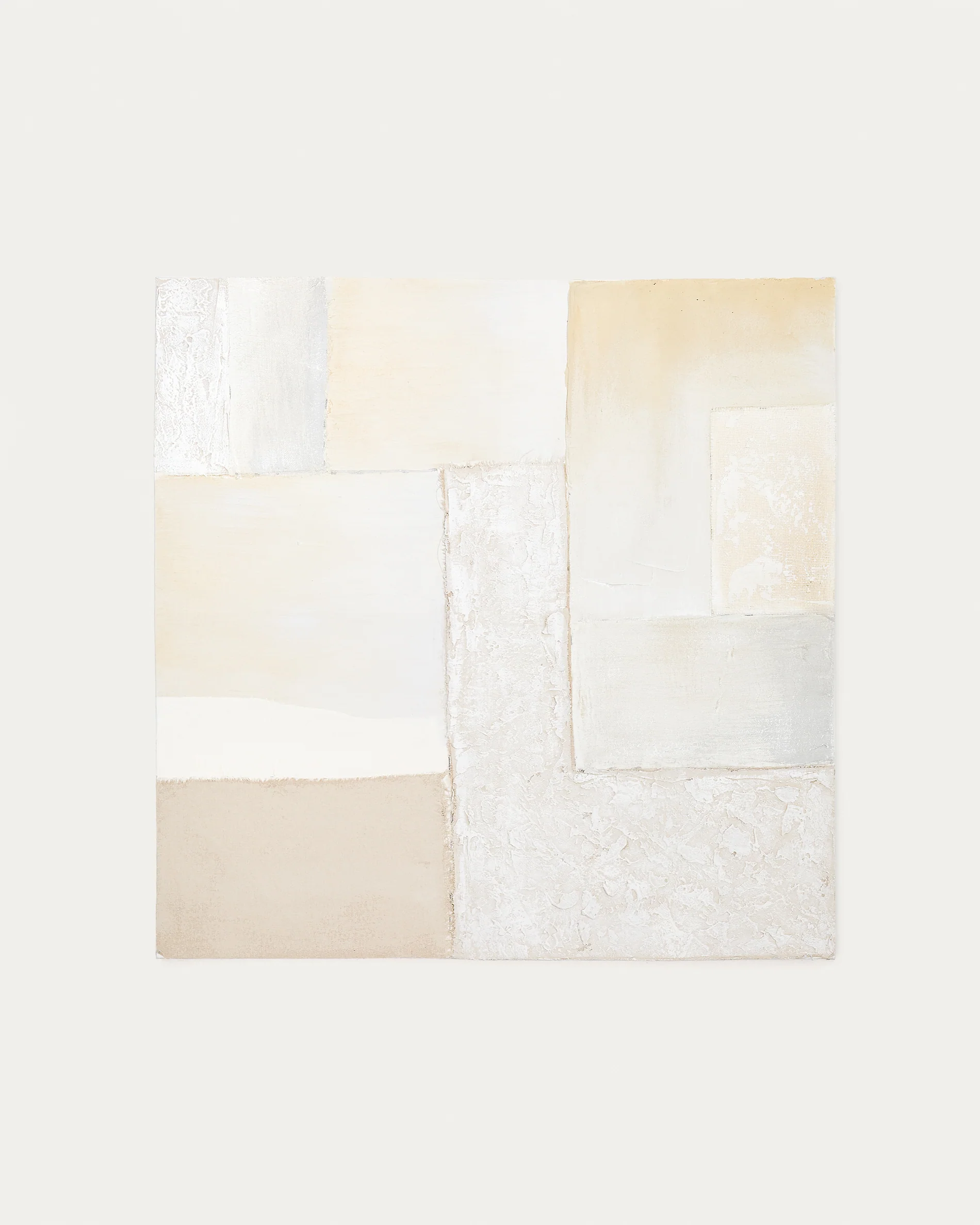 Pineda abstract canvas in white, 95 x 95 cm - Image 4