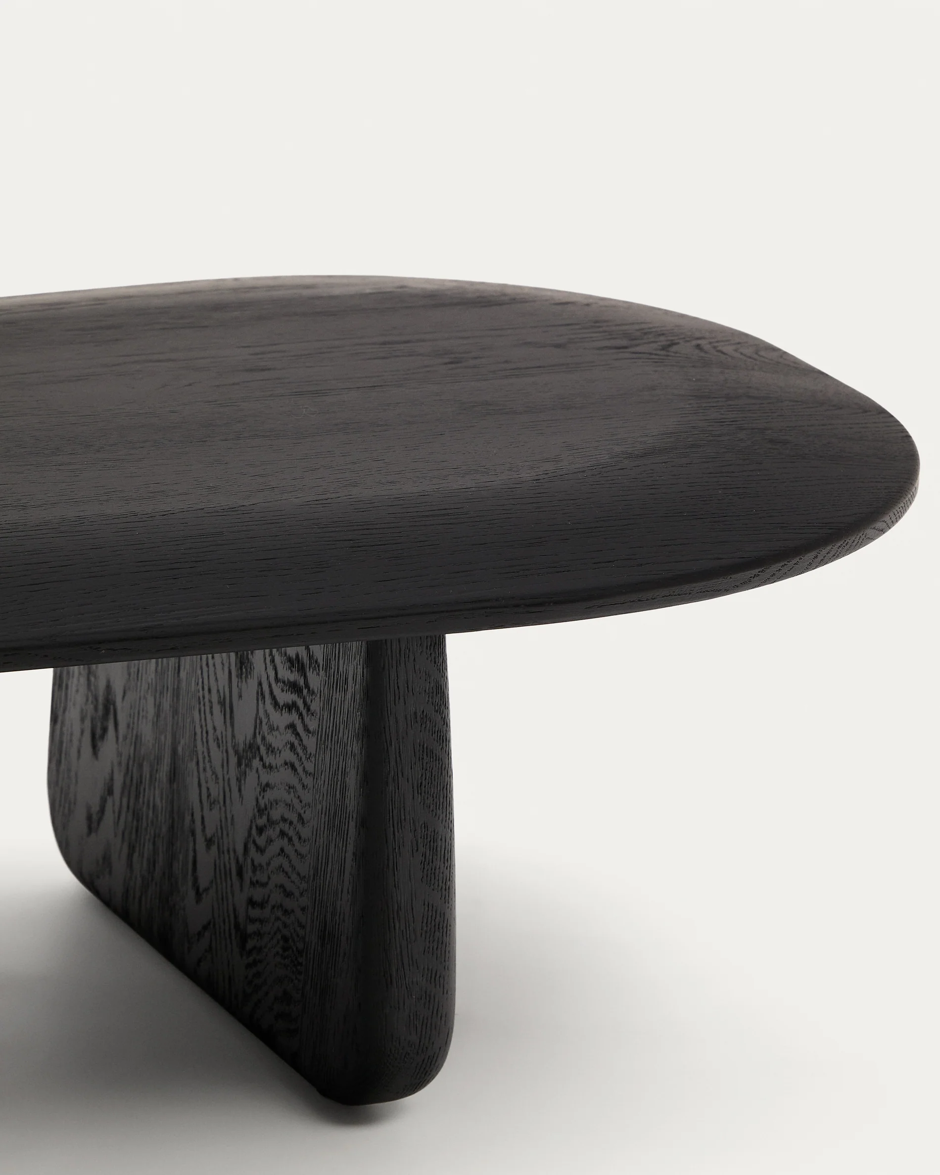 Pirita coffee table made from solid oak wood in a black finish, 146 x 56.5 cm FSC 100% - Image 5