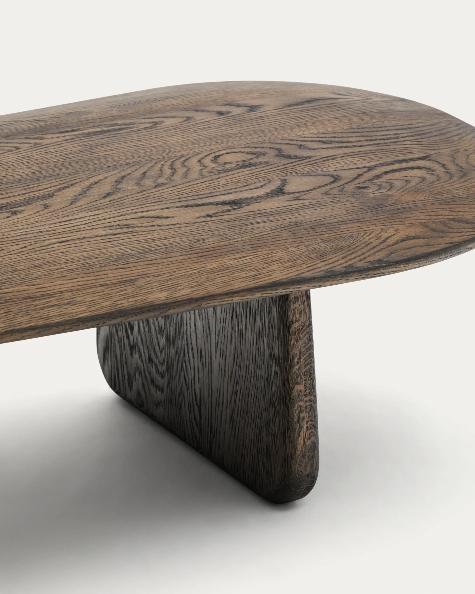 Pirita coffee table made from solid oak wood in a dark finish, 146 x 56.5 cm FSC 100% - Image 3