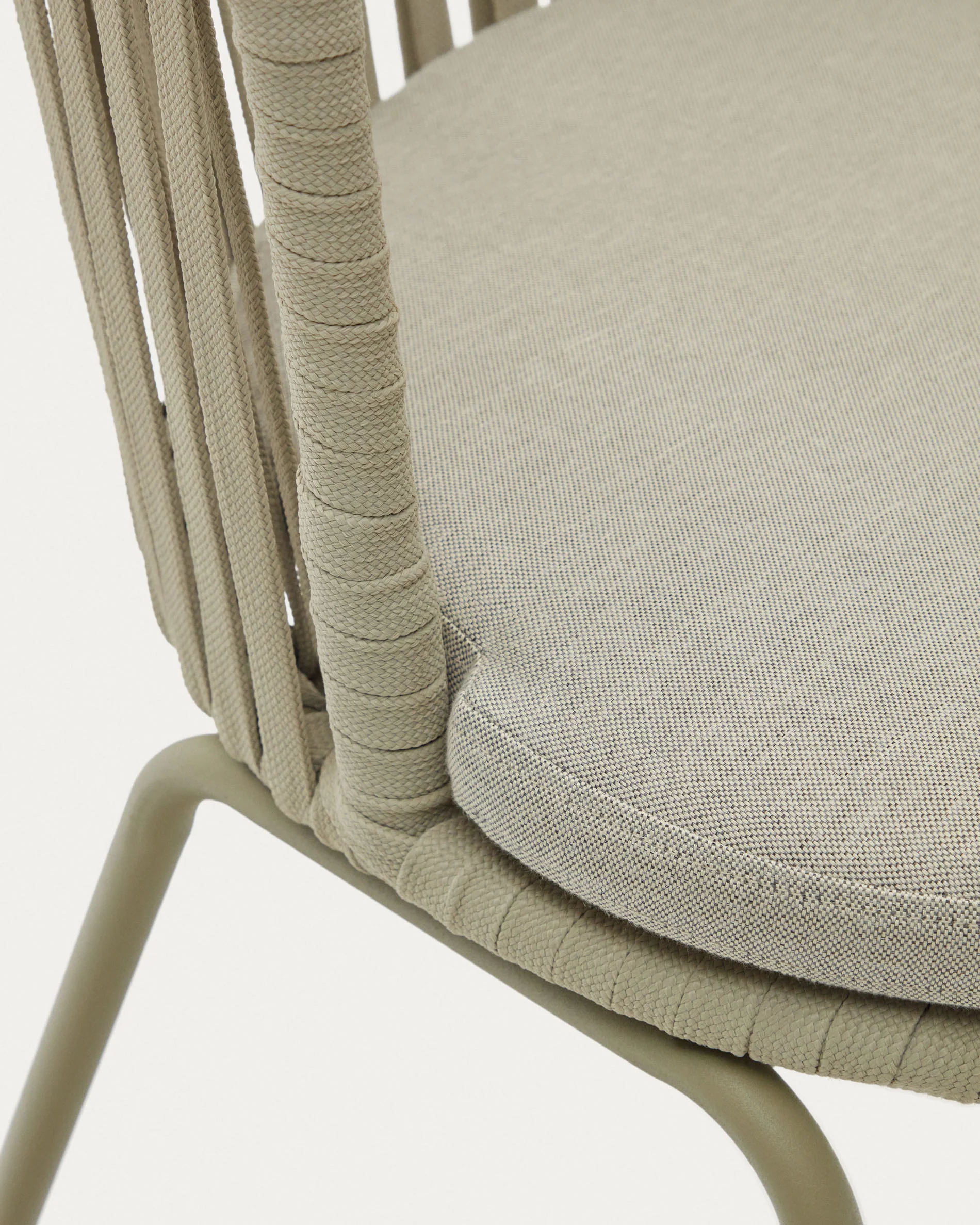 Saconca outdoor chair made with cord and green galvanised steel - Image 3