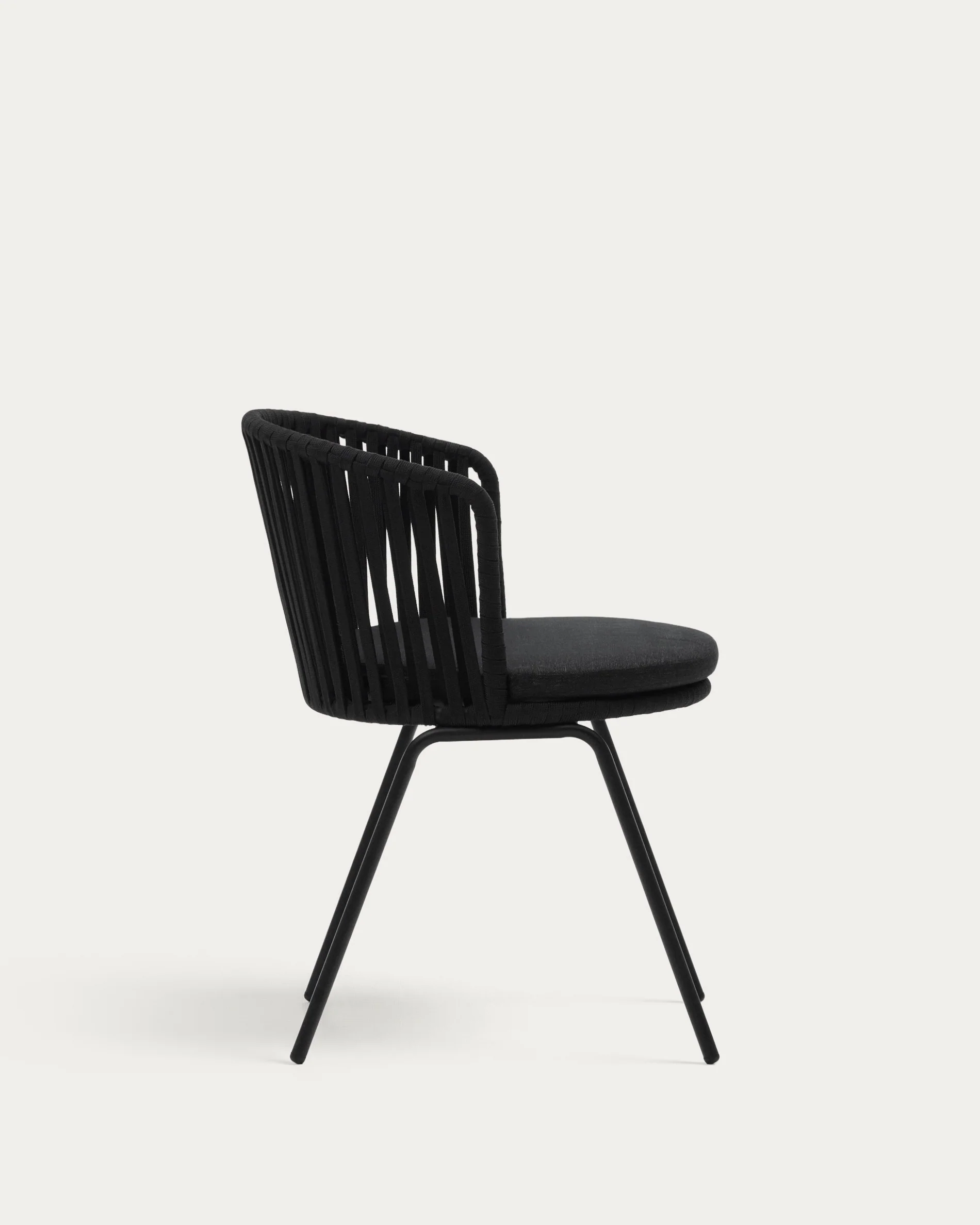 Saconca outdoor chair with cord and black galvanised steel - Image 5