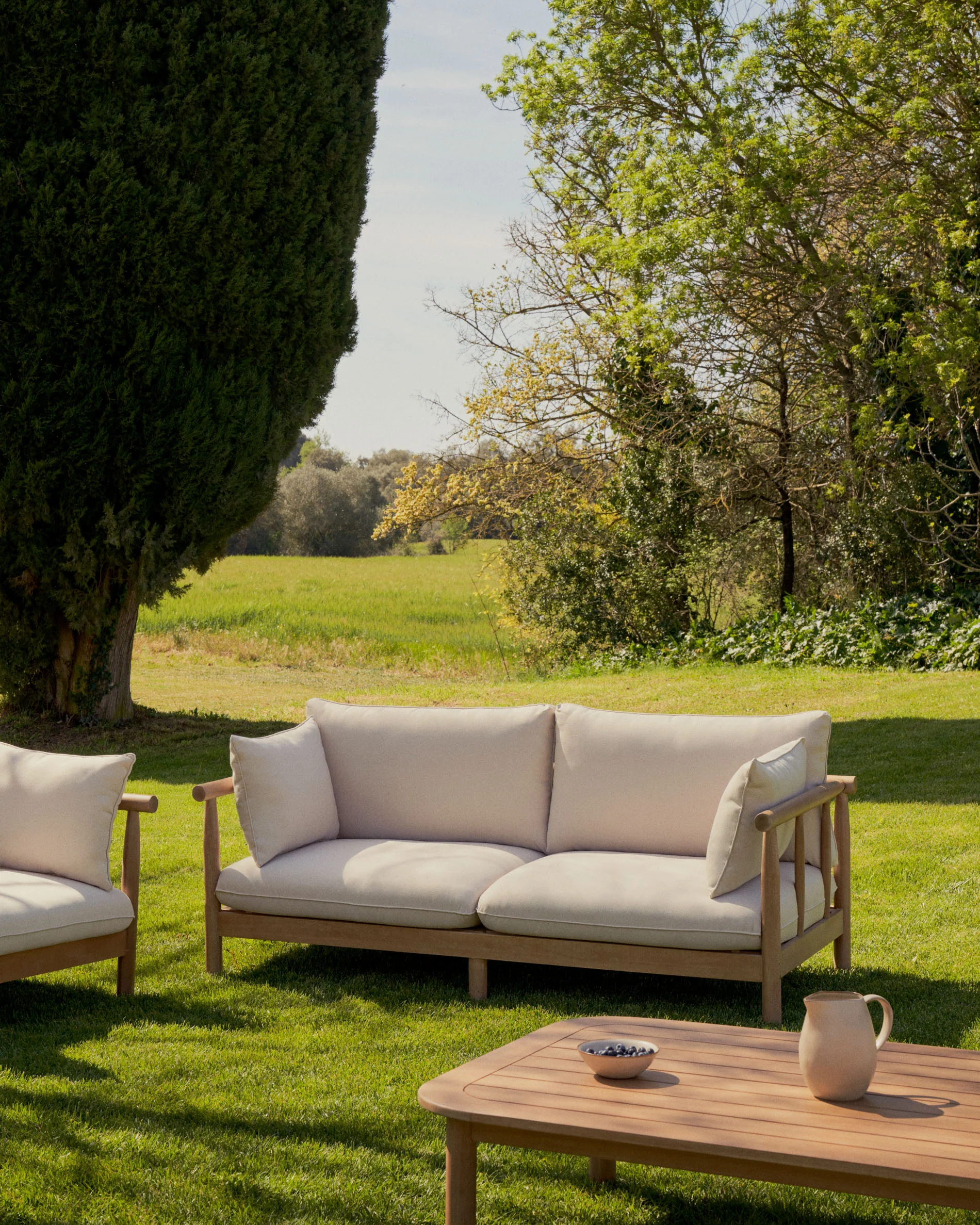 Sacova 2 seater sofa, made from solid eucalyptus wood 195 cm - Image 2
