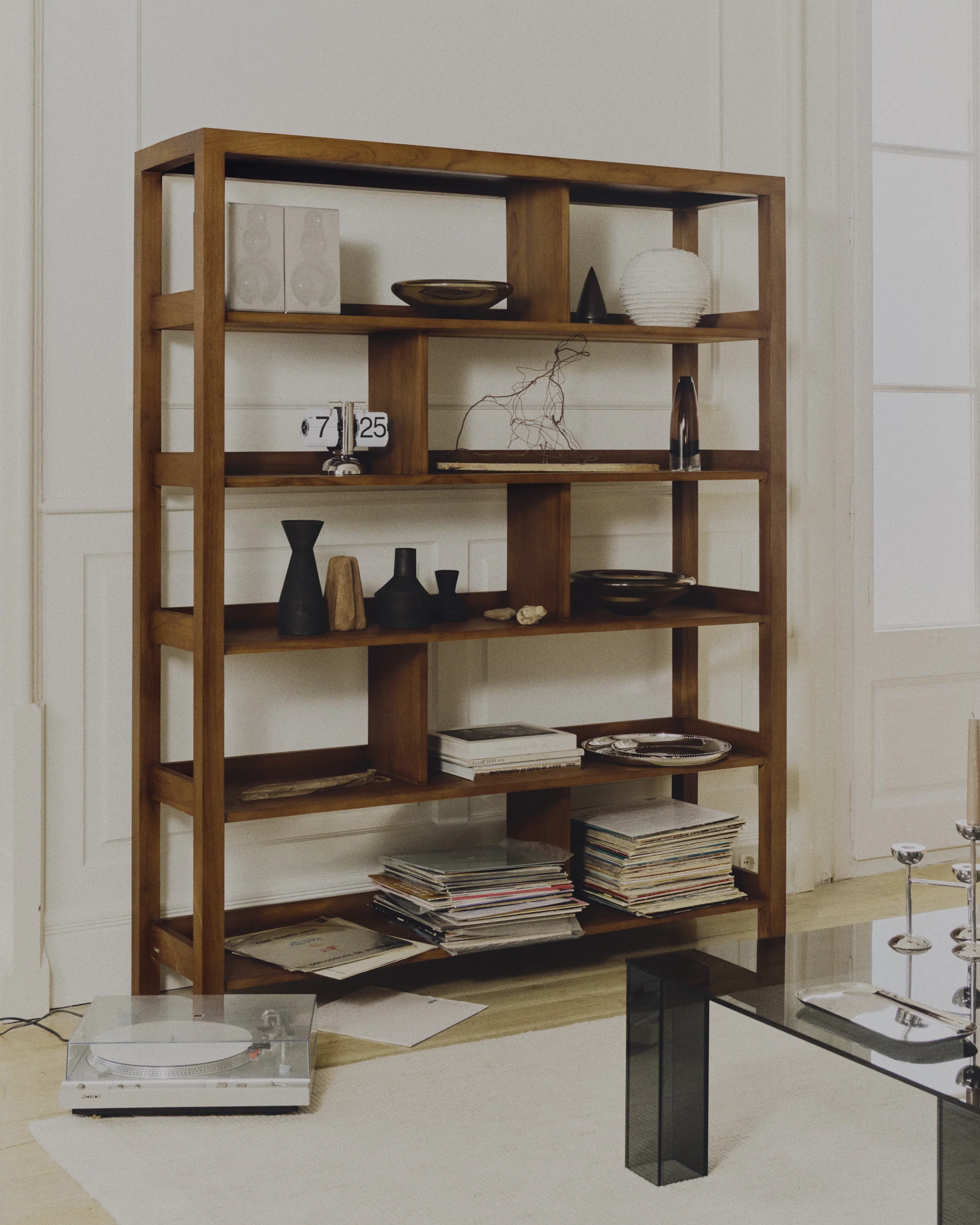 Sashi shelving unit made in solid teak wood 150 x 185 cm - Image 2