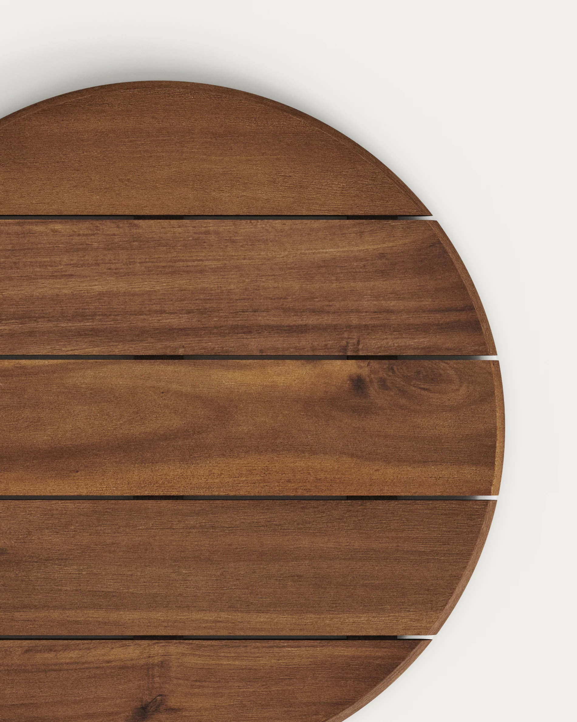 Saura round table top made of acacia wood in a walnut finish, Ø70 cm FSC 100% - Image 2