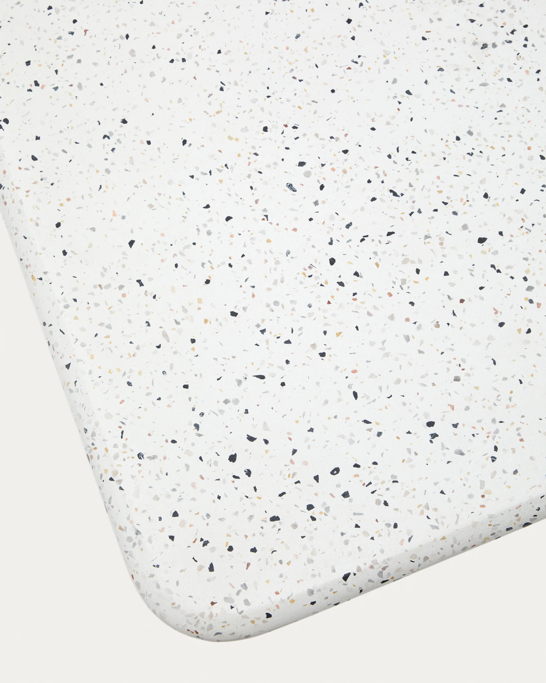 Saura Square Outdoor Table Top in White Terrazzo 44.5 x 44.5 cm - Image 2