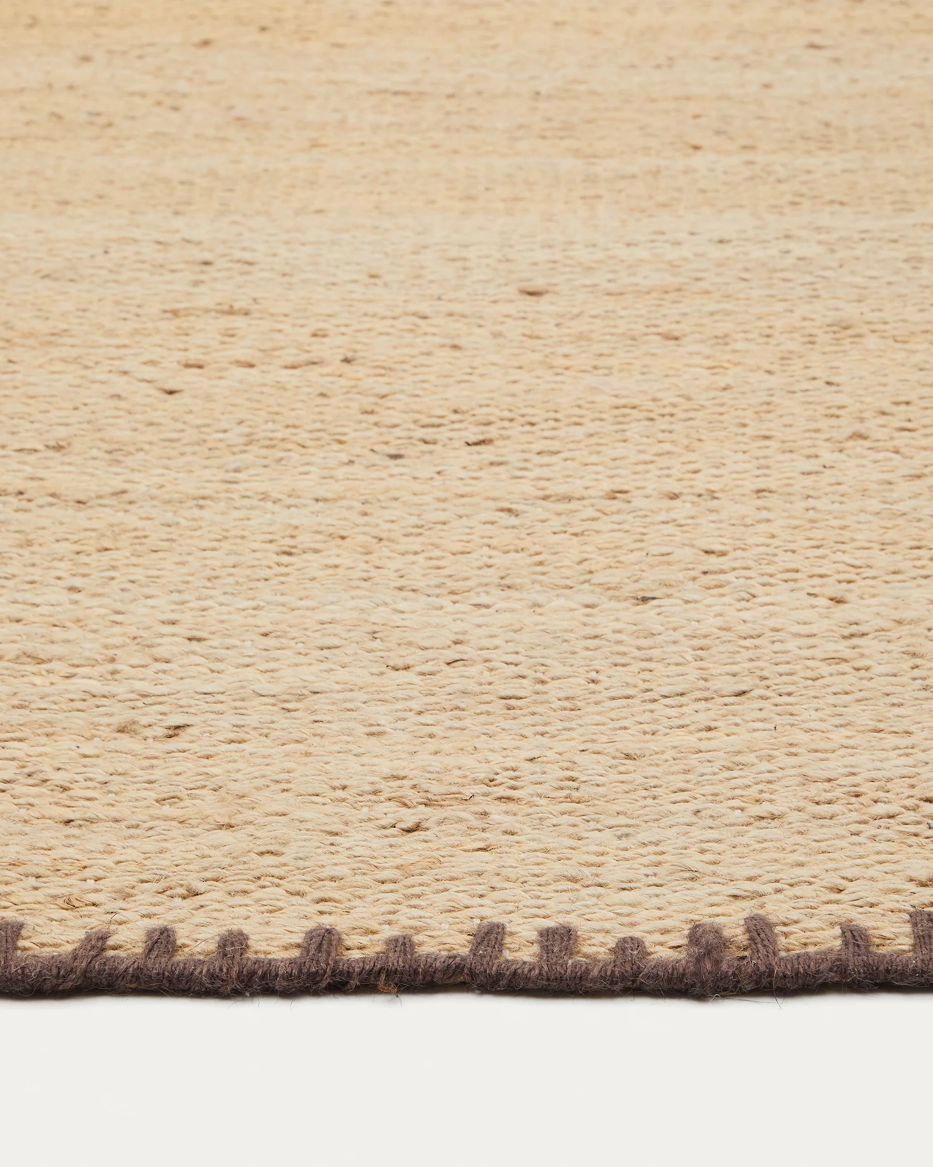 Sorina natural jute rug with brown border 160 x 230 cm - Image 5